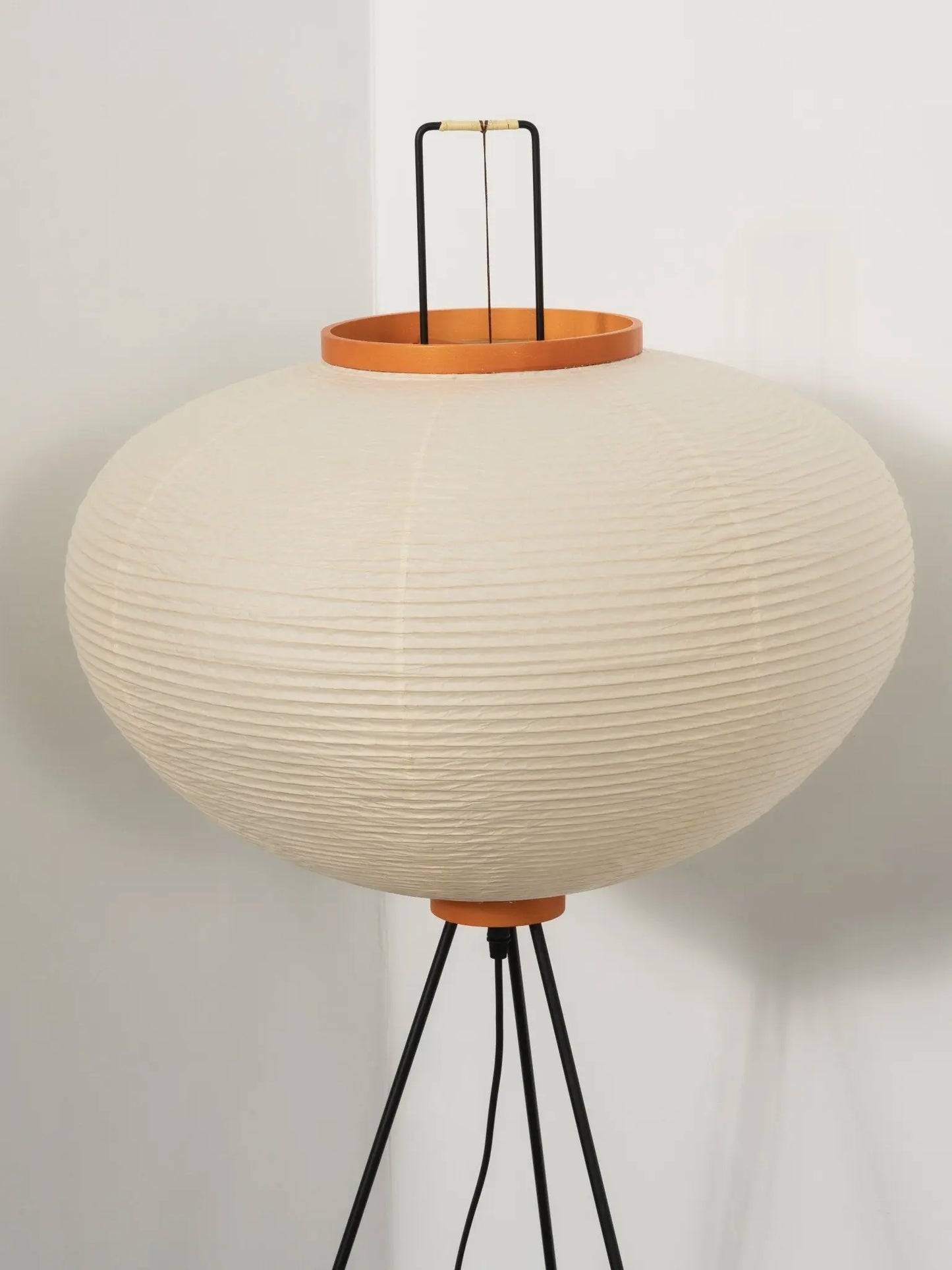 Rice Paper Lantern Floor Lamp — Sculptural Tripod Ambient Light for Living Room, Bedroom, Study and Reading Corner, Soft-Glow Paper Shade Floor Lamp Erbstuk