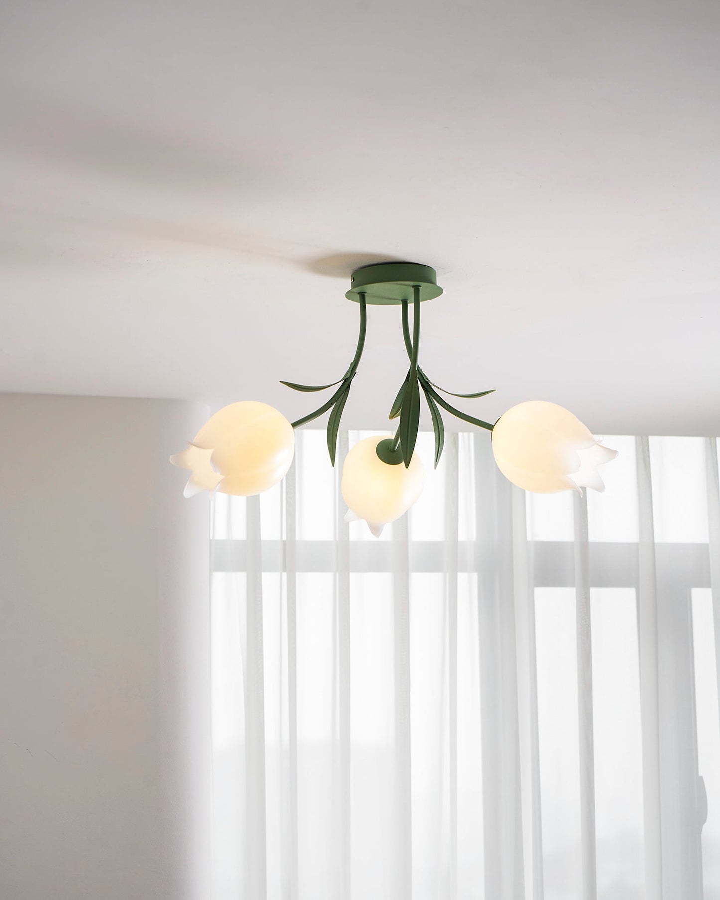 Bell Flower Branch Semi-Flush Ceiling Light — Multi-Head