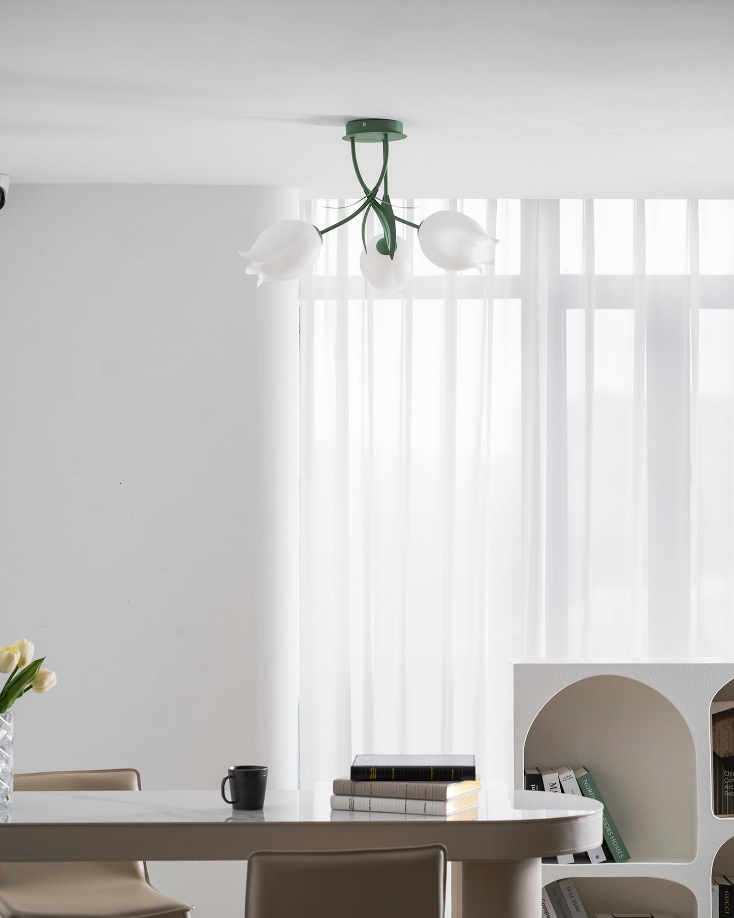 Bell Flower Branch Semi-Flush Ceiling Light — Multi-Head
