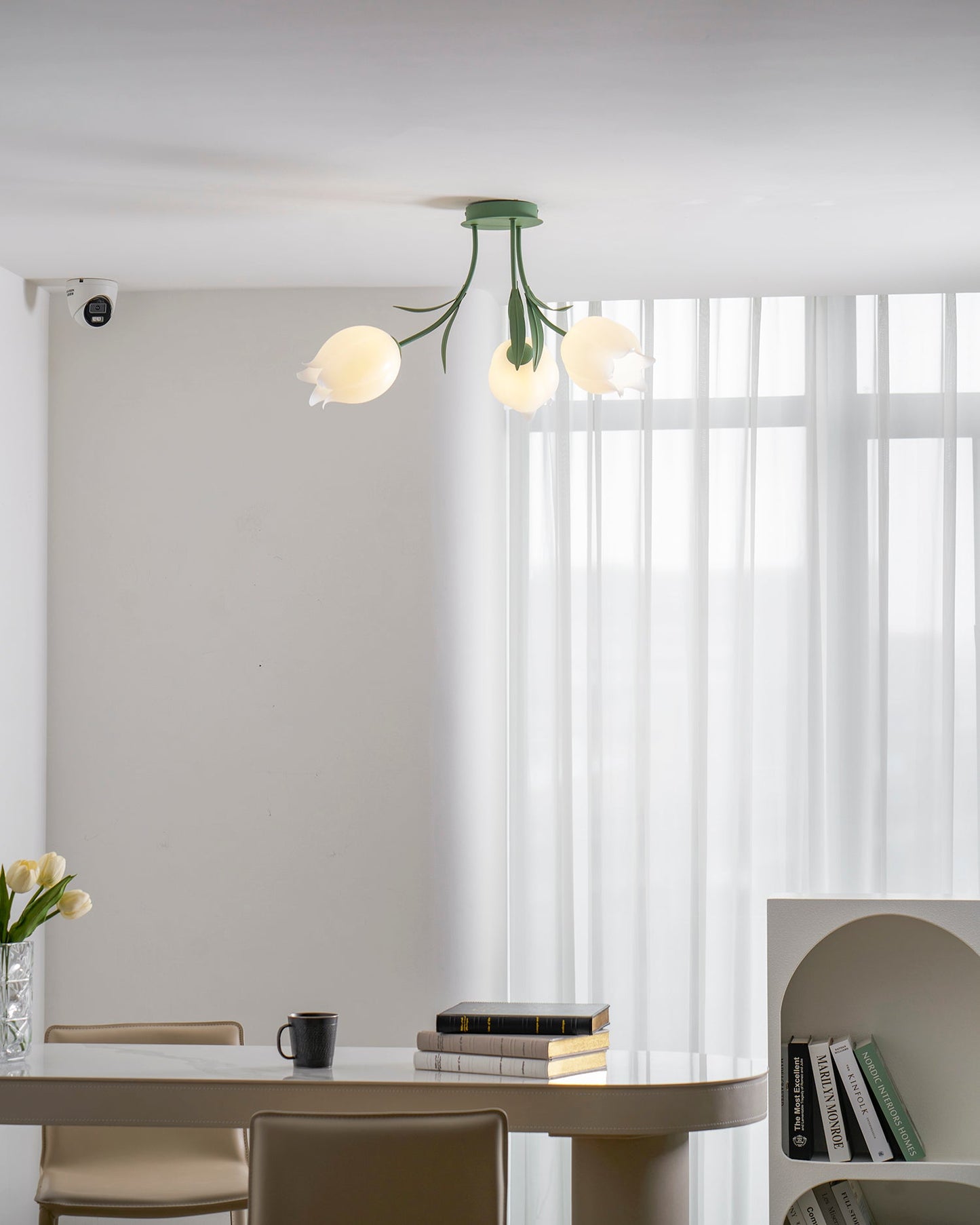 Bell Flower Branch Semi-Flush Ceiling Light — Multi-Head