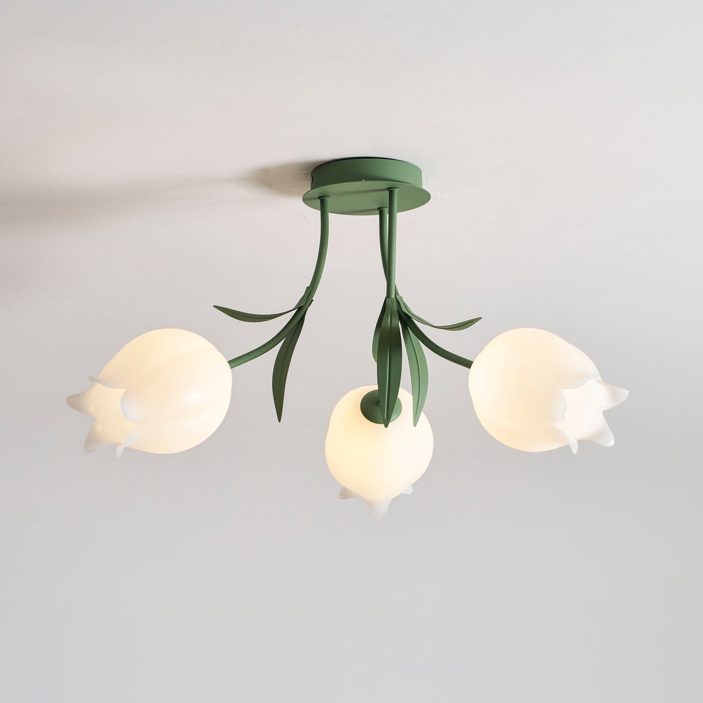 Bell Flower Branch Semi-Flush Ceiling Light — Multi-Head