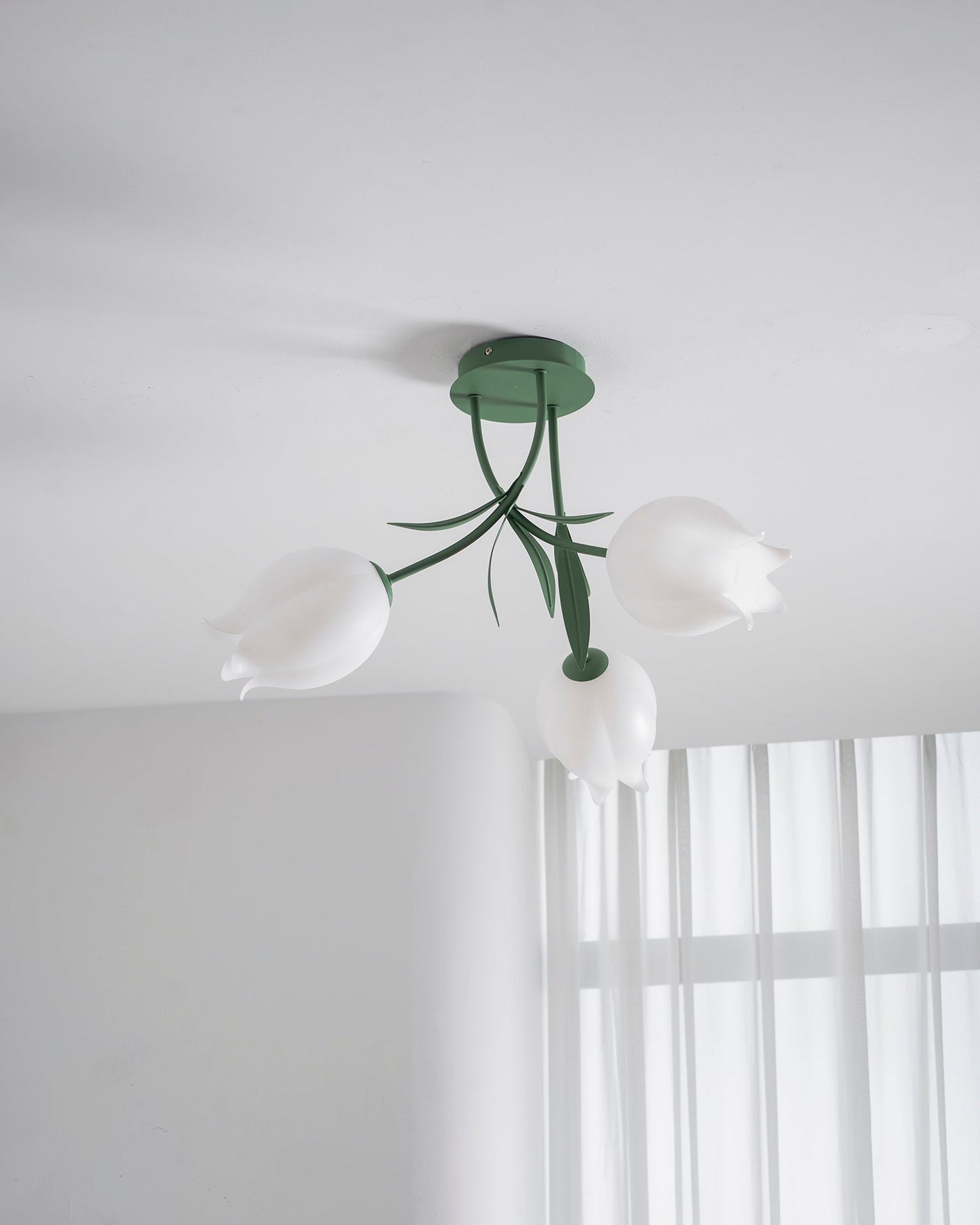 Bell Flower Branch Semi-Flush Ceiling Light — Multi-Head