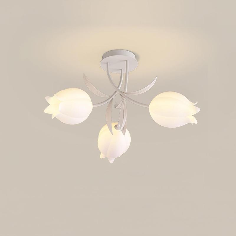 Bell Flower Branch Semi-Flush Ceiling Light — Multi-Head