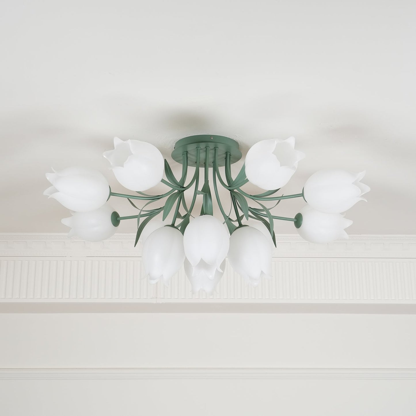 Bell Flower Branch Semi-Flush Ceiling Light — Multi-Head