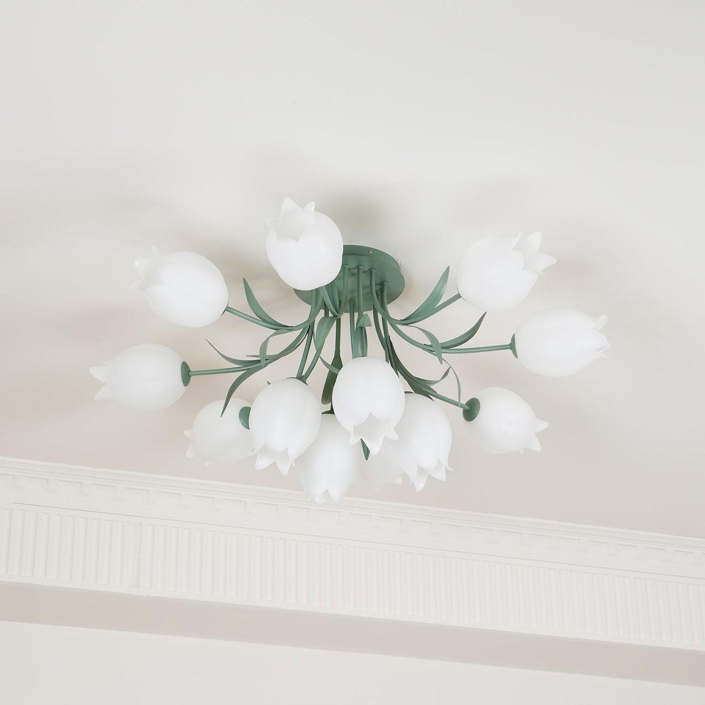Bell Flower Branch Semi-Flush Ceiling Light — Multi-Head