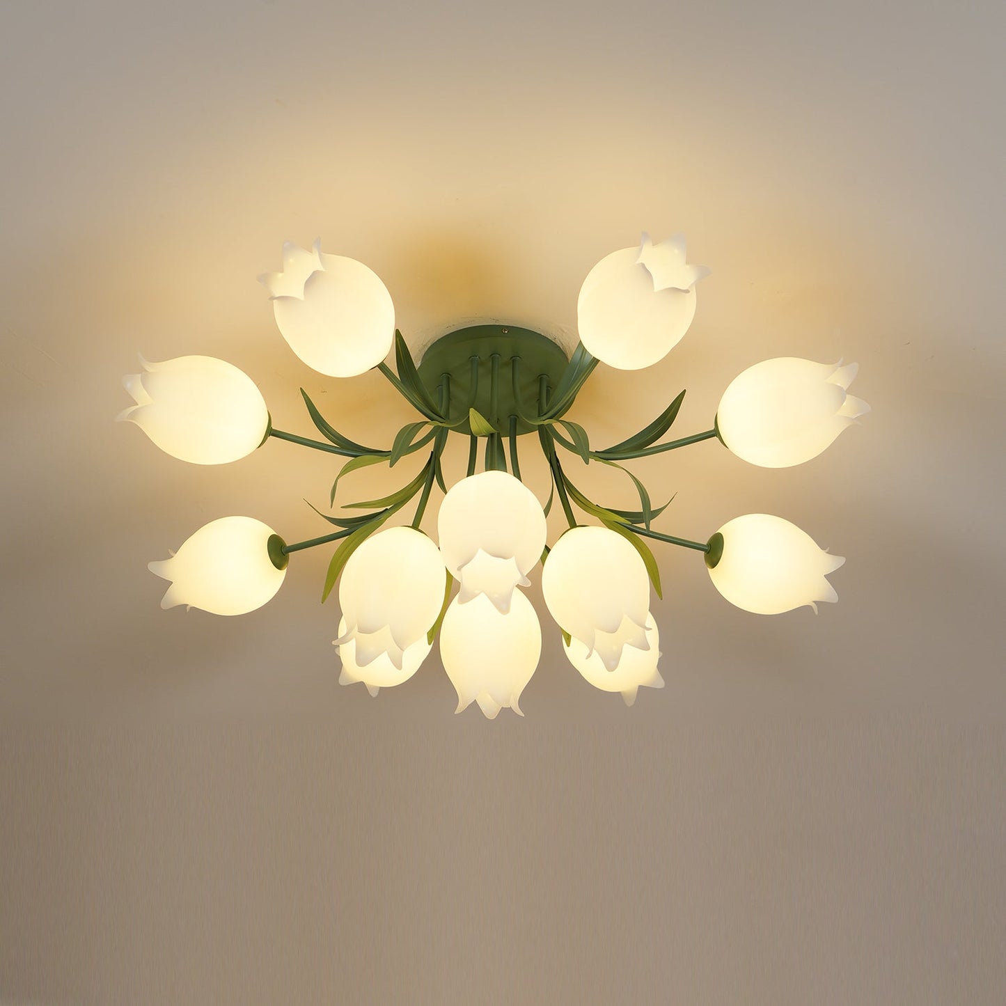 Bell Flower Branch Semi-Flush Ceiling Light — Multi-Head