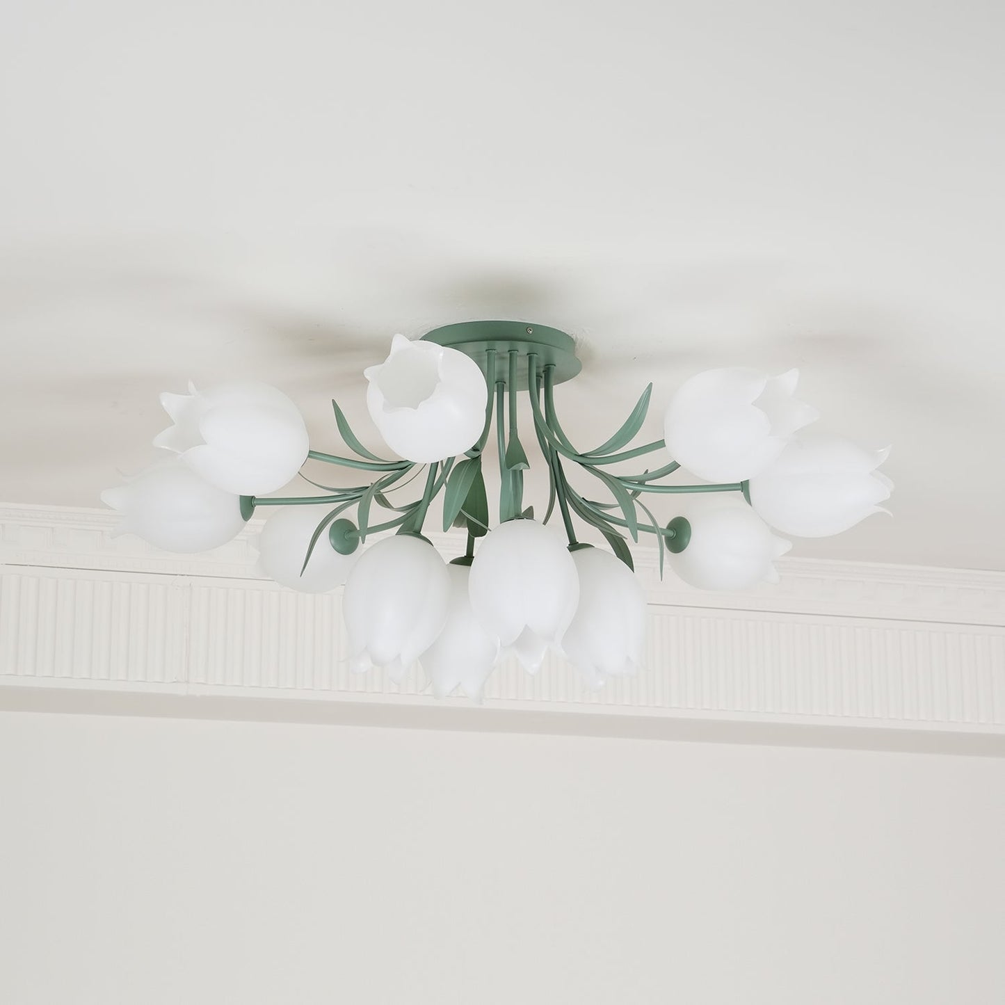 Bell Flower Branch Semi-Flush Ceiling Light — Multi-Head