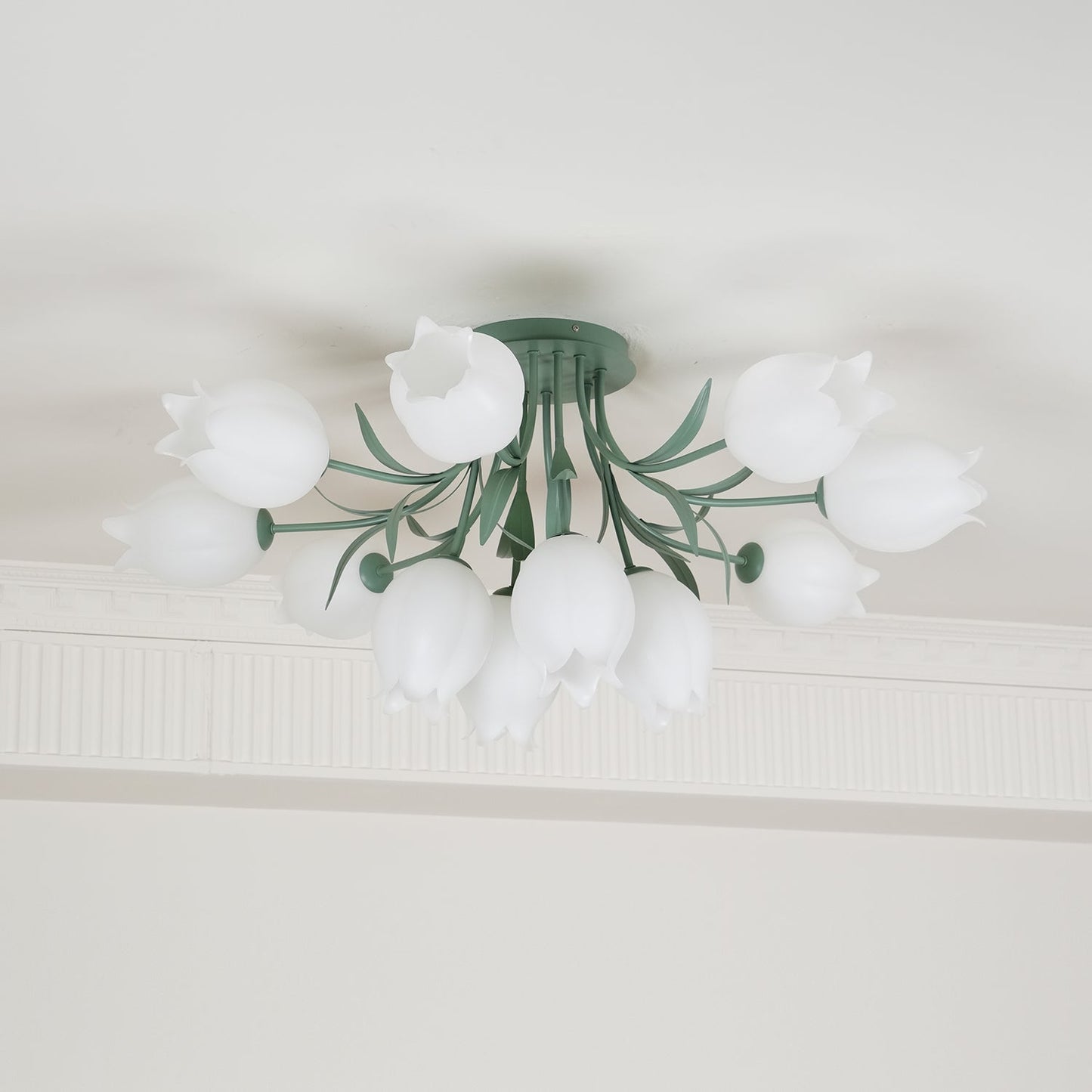 Bell Flower Branch Semi-Flush Ceiling Light — Multi-Head