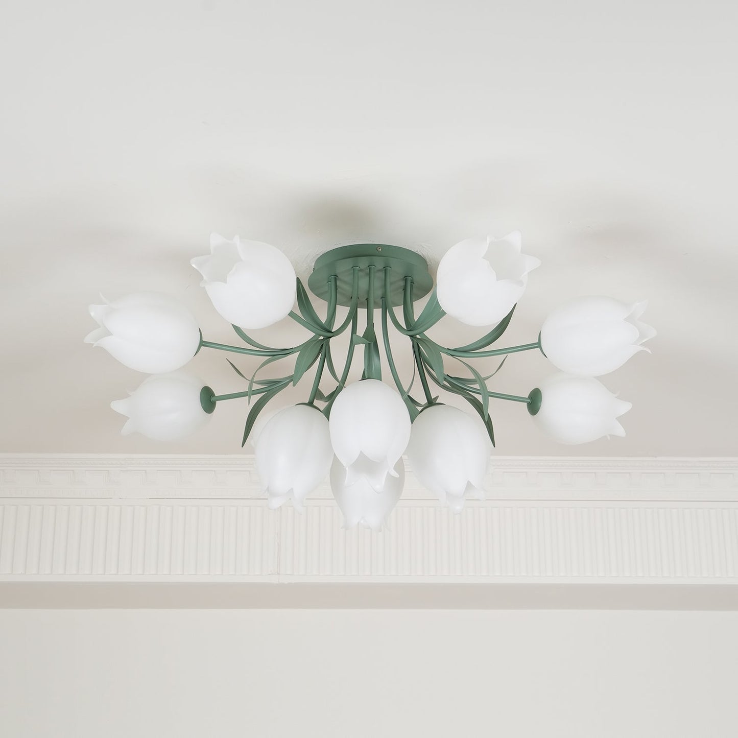 Bell Flower Branch Semi-Flush Ceiling Light — Multi-Head