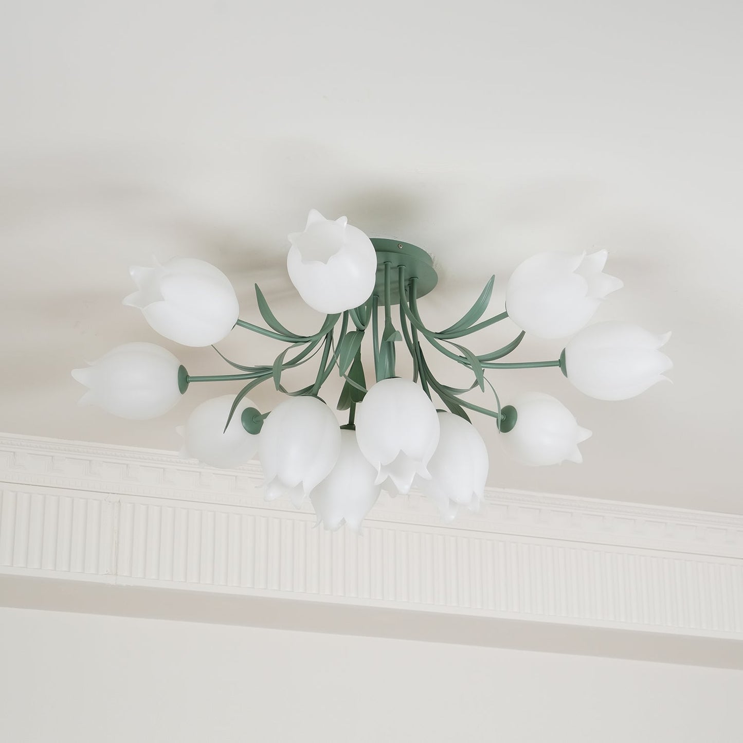 Bell Flower Branch Semi-Flush Ceiling Light — Multi-Head