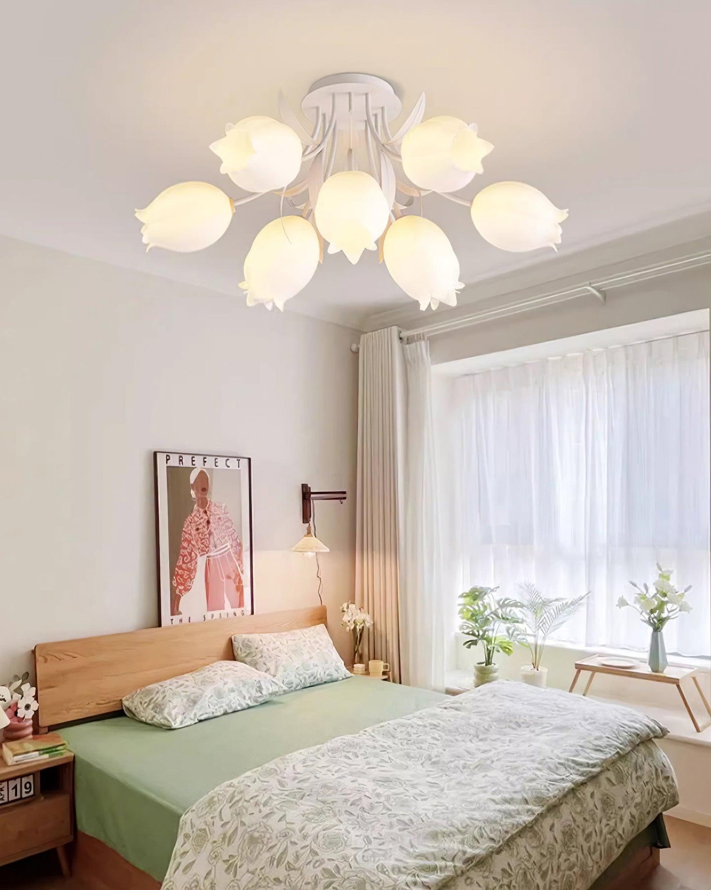 Bell Flower Branch Semi-Flush Ceiling Light — Multi-Head