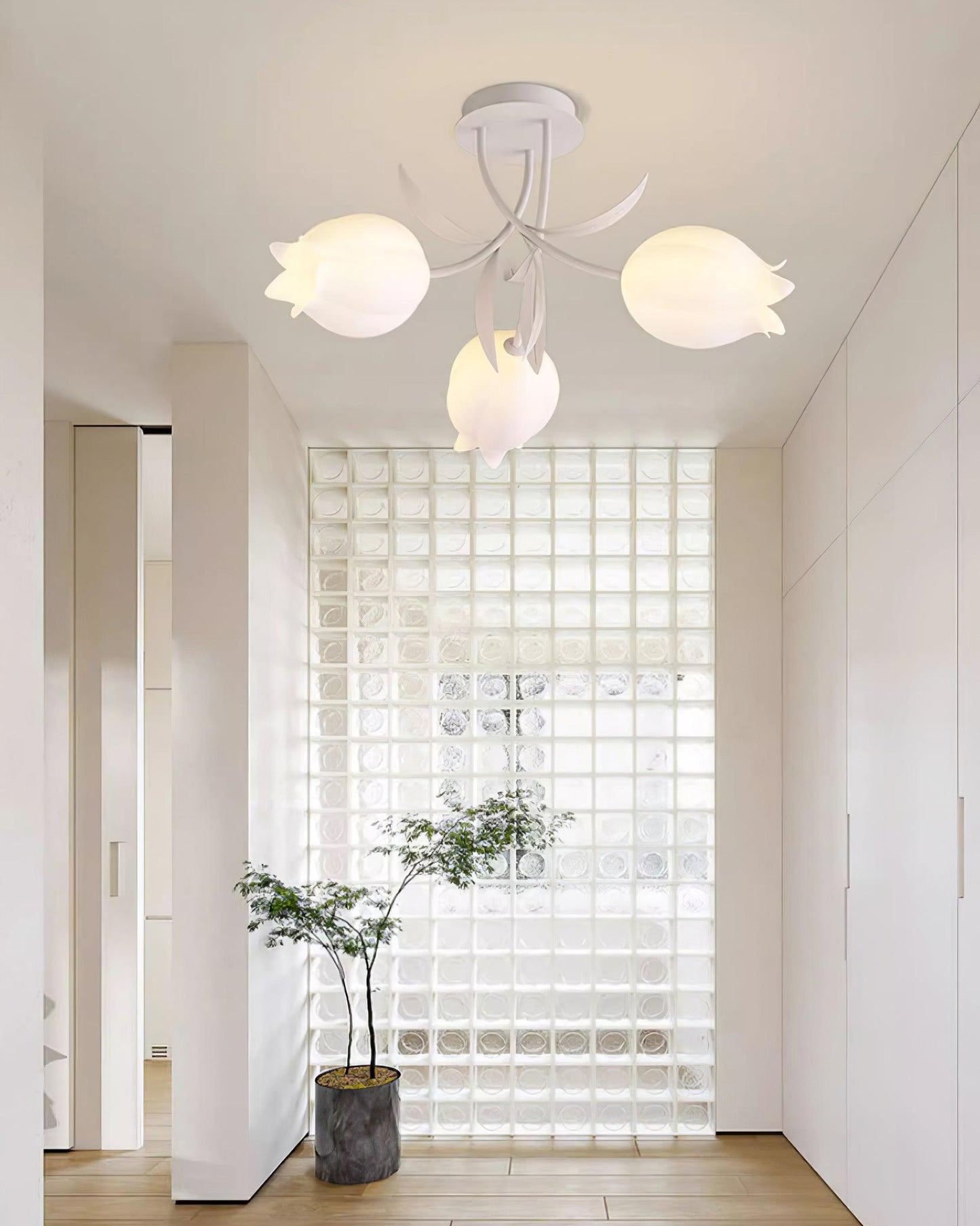 Bell Flower Branch Semi-Flush Ceiling Light — Multi-Head