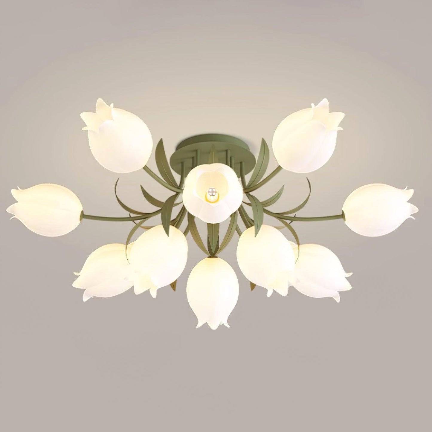 Bell Flower Branch Semi-Flush Ceiling Light — Multi-Head