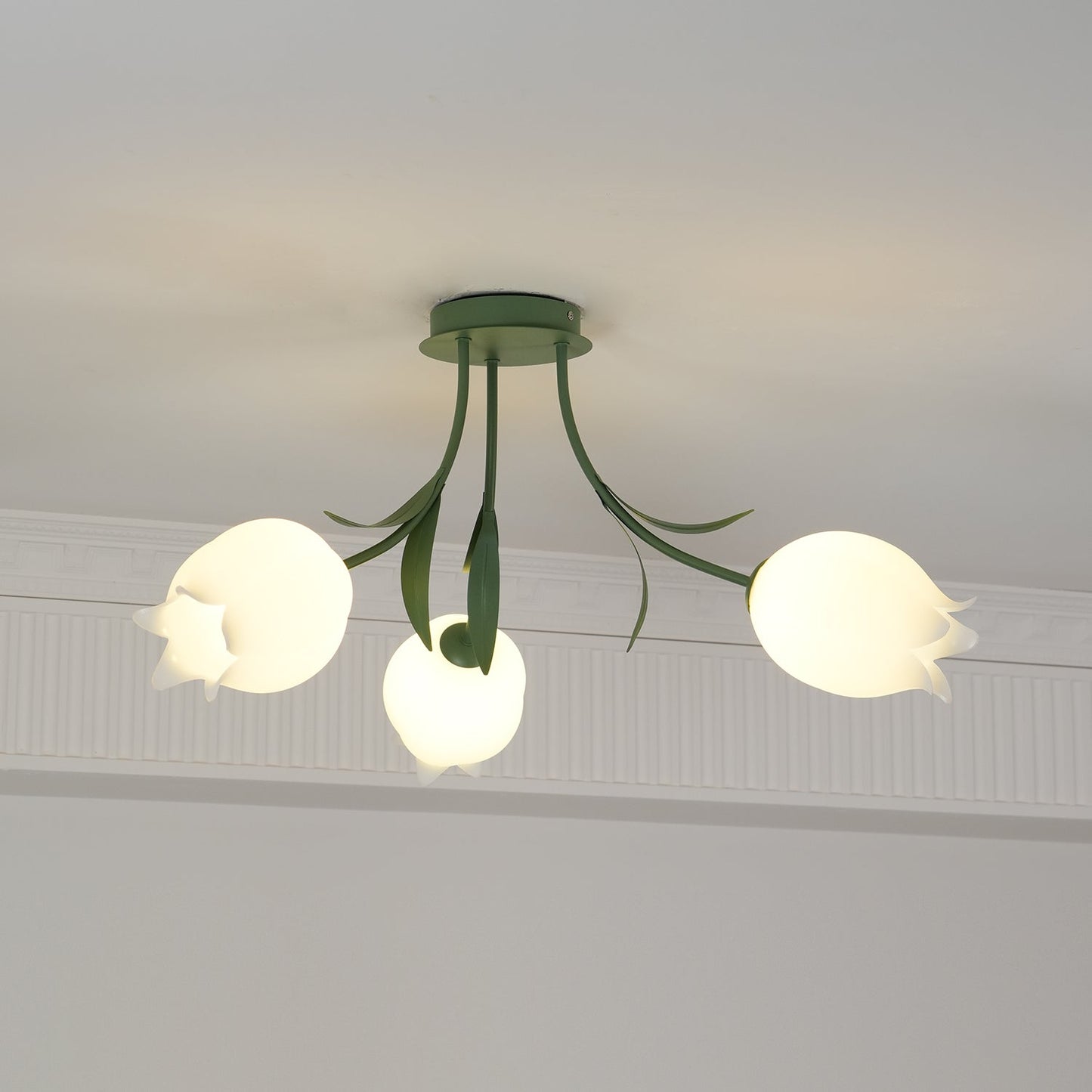 Bell Flower Branch Semi-Flush Ceiling Light — Multi-Head