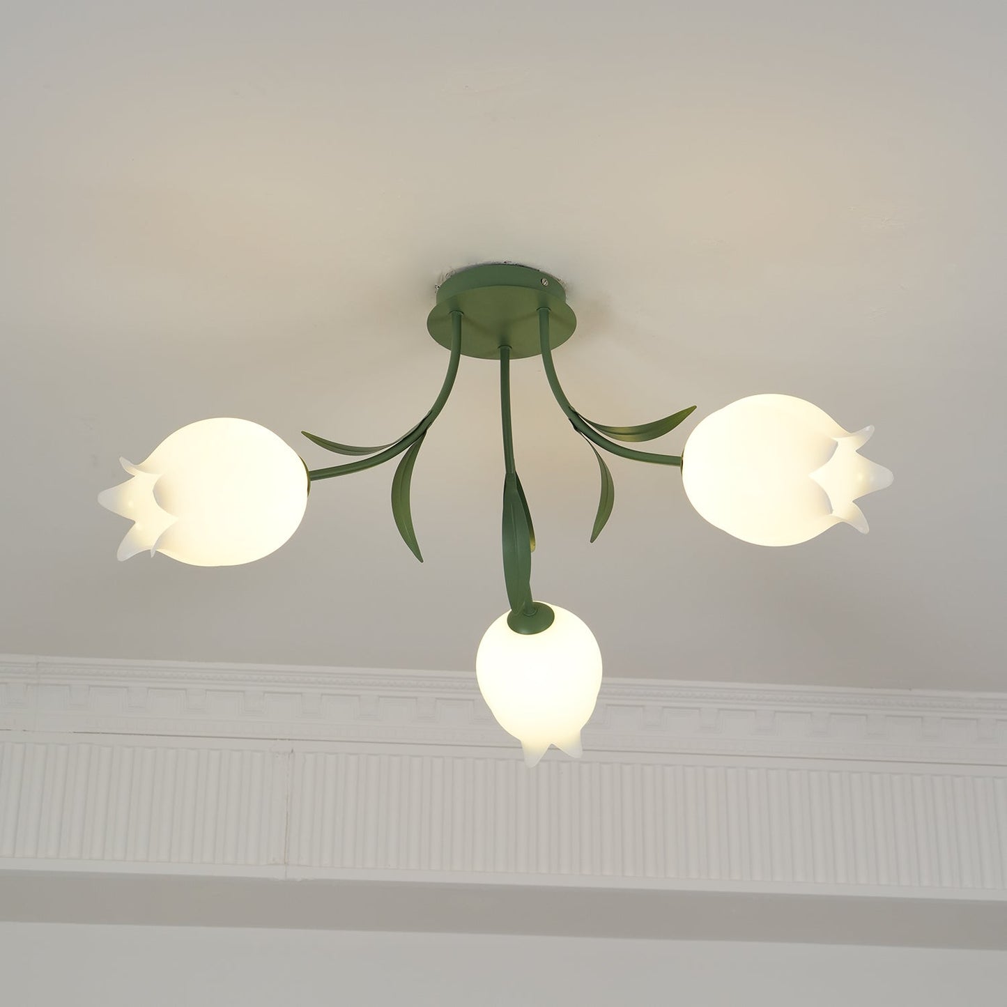 Bell Flower Branch Semi-Flush Ceiling Light — Multi-Head