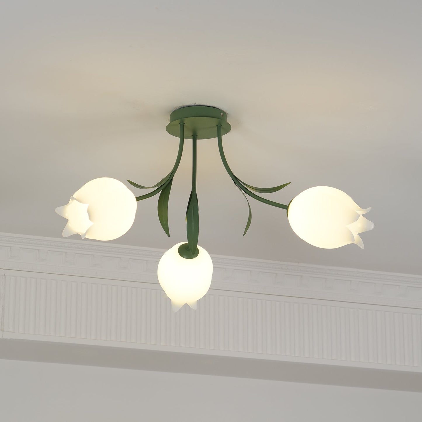 Bell Flower Branch Semi-Flush Ceiling Light — Multi-Head