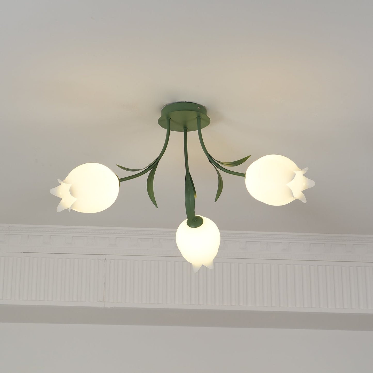 Bell Flower Branch Semi-Flush Ceiling Light — Multi-Head
