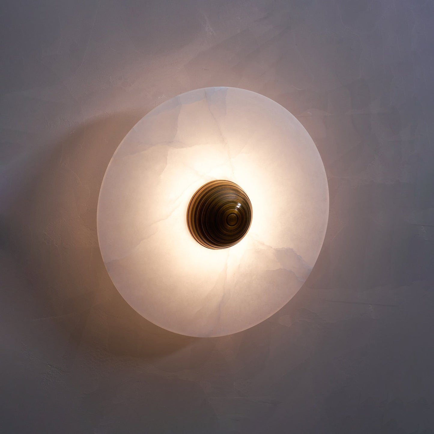 Alabaster Disc Wall Sconce