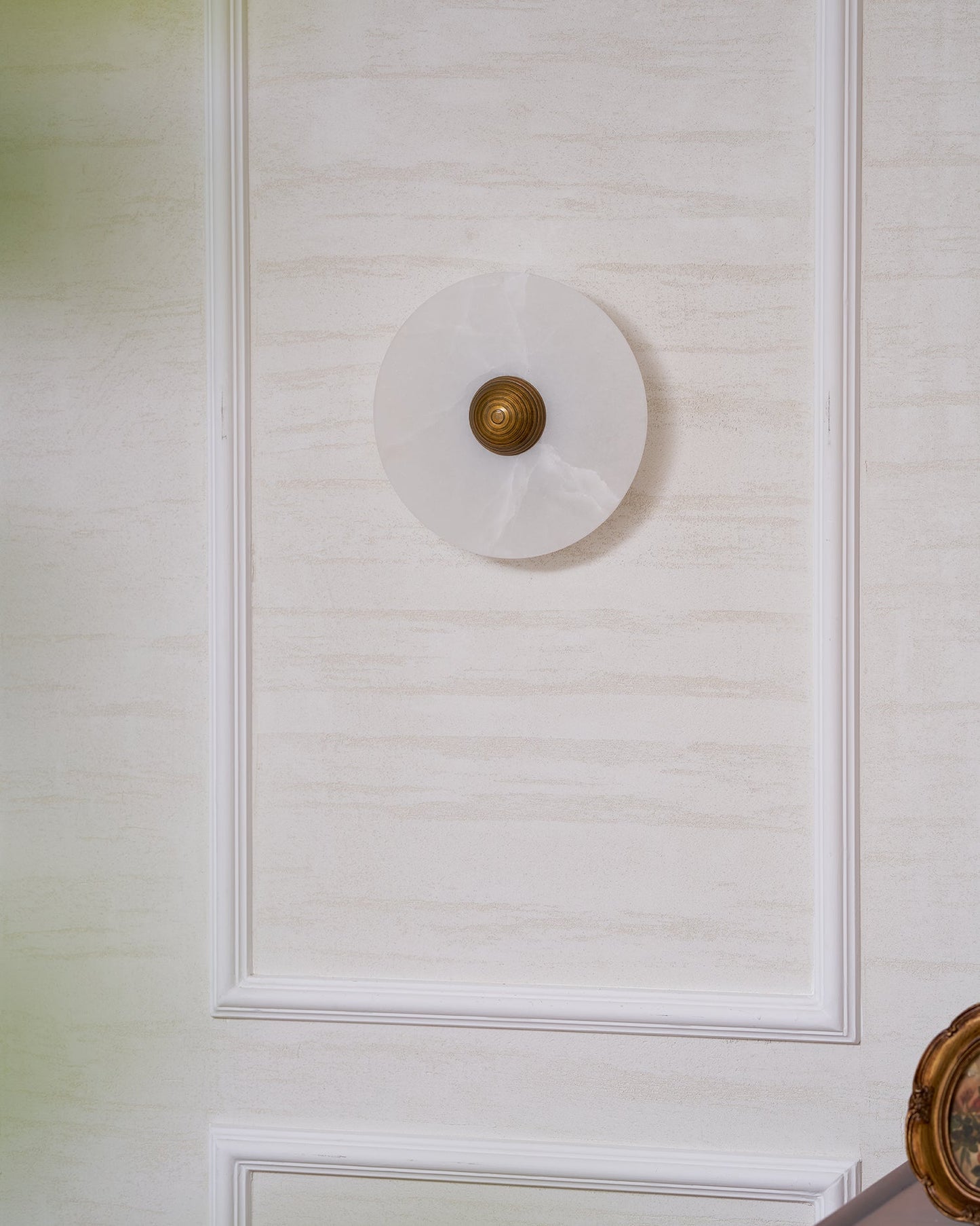 Alabaster Disc Wall Sconce