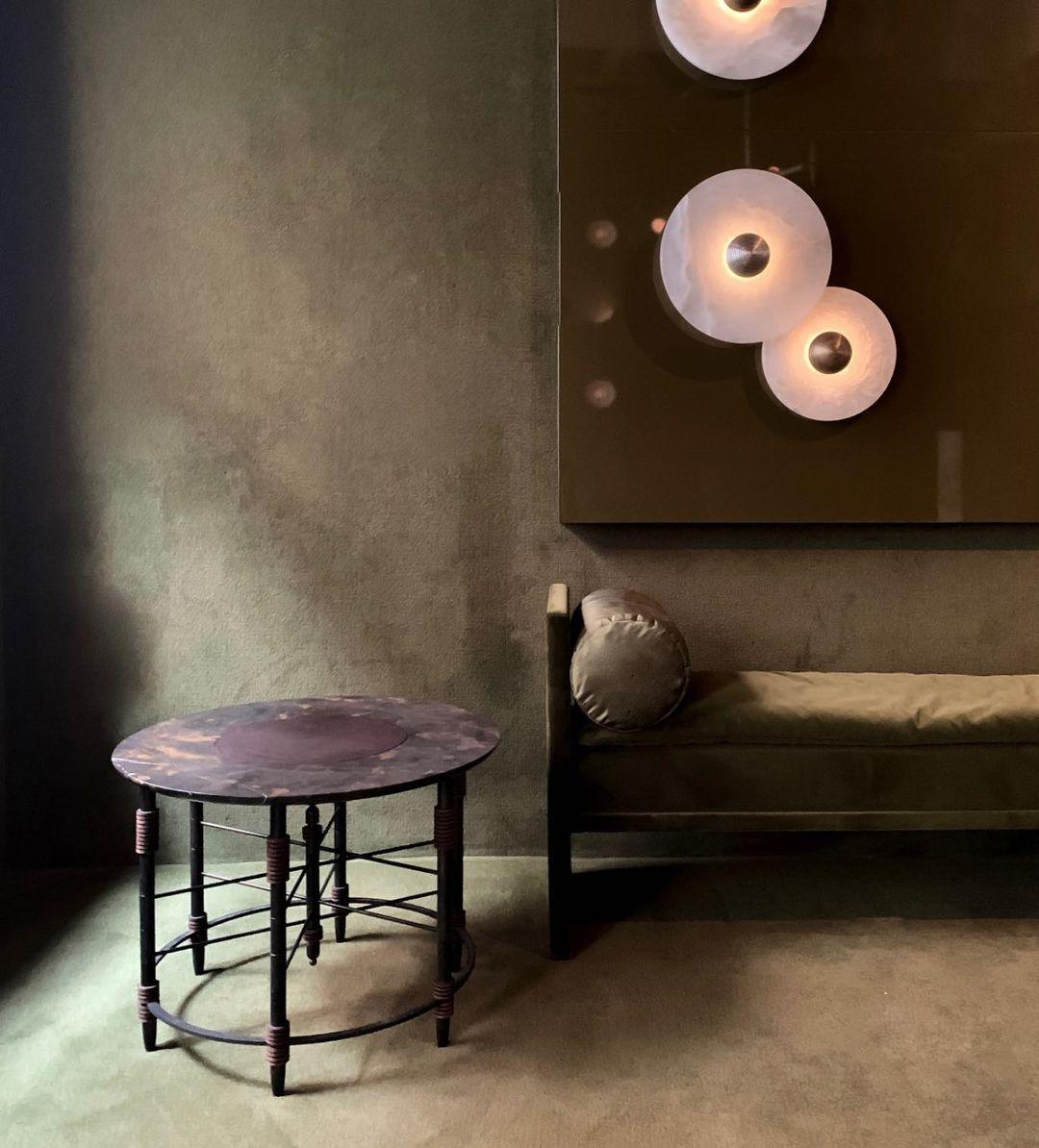 Alabaster and Brass Wall Sconce