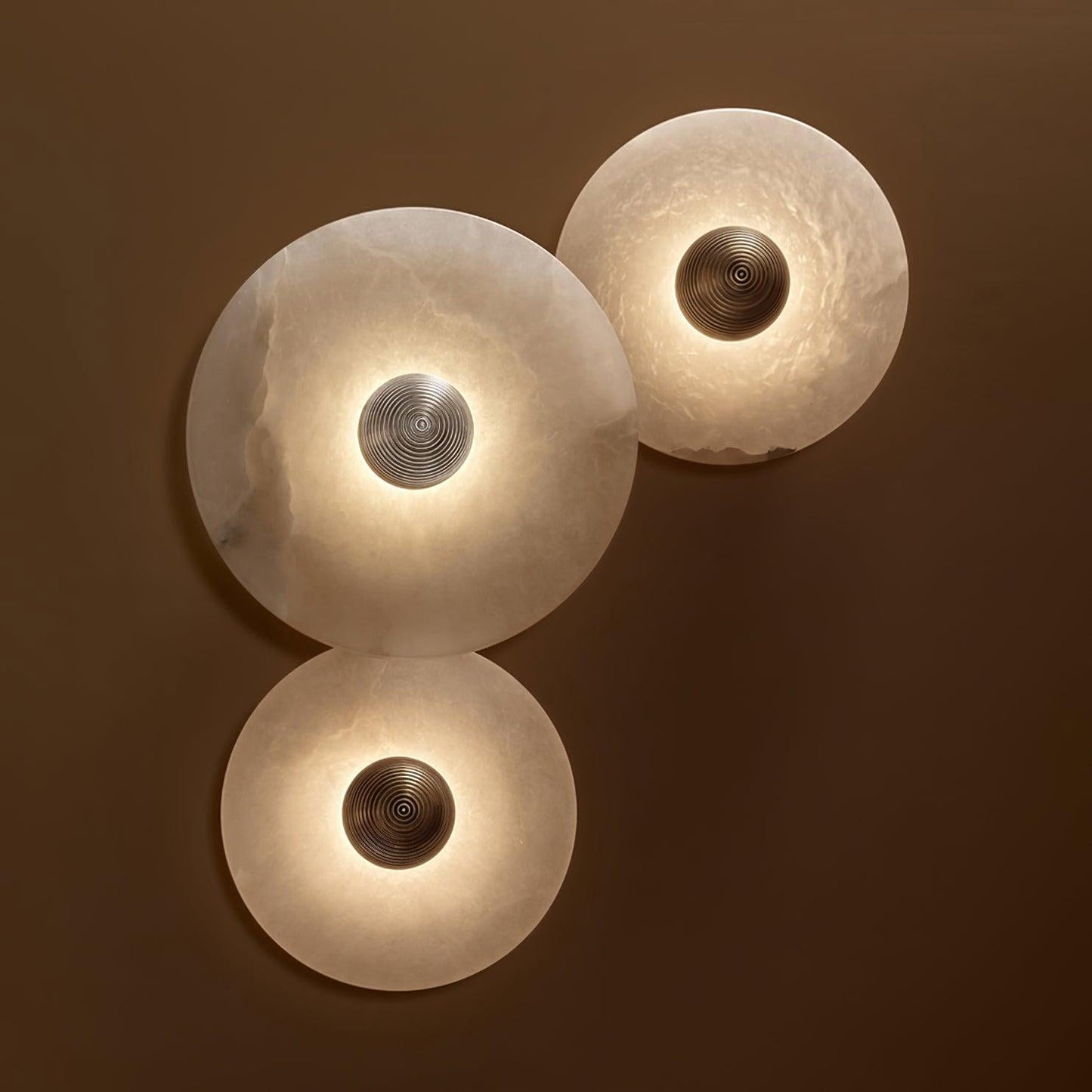 Alabaster Disc Wall Sconce