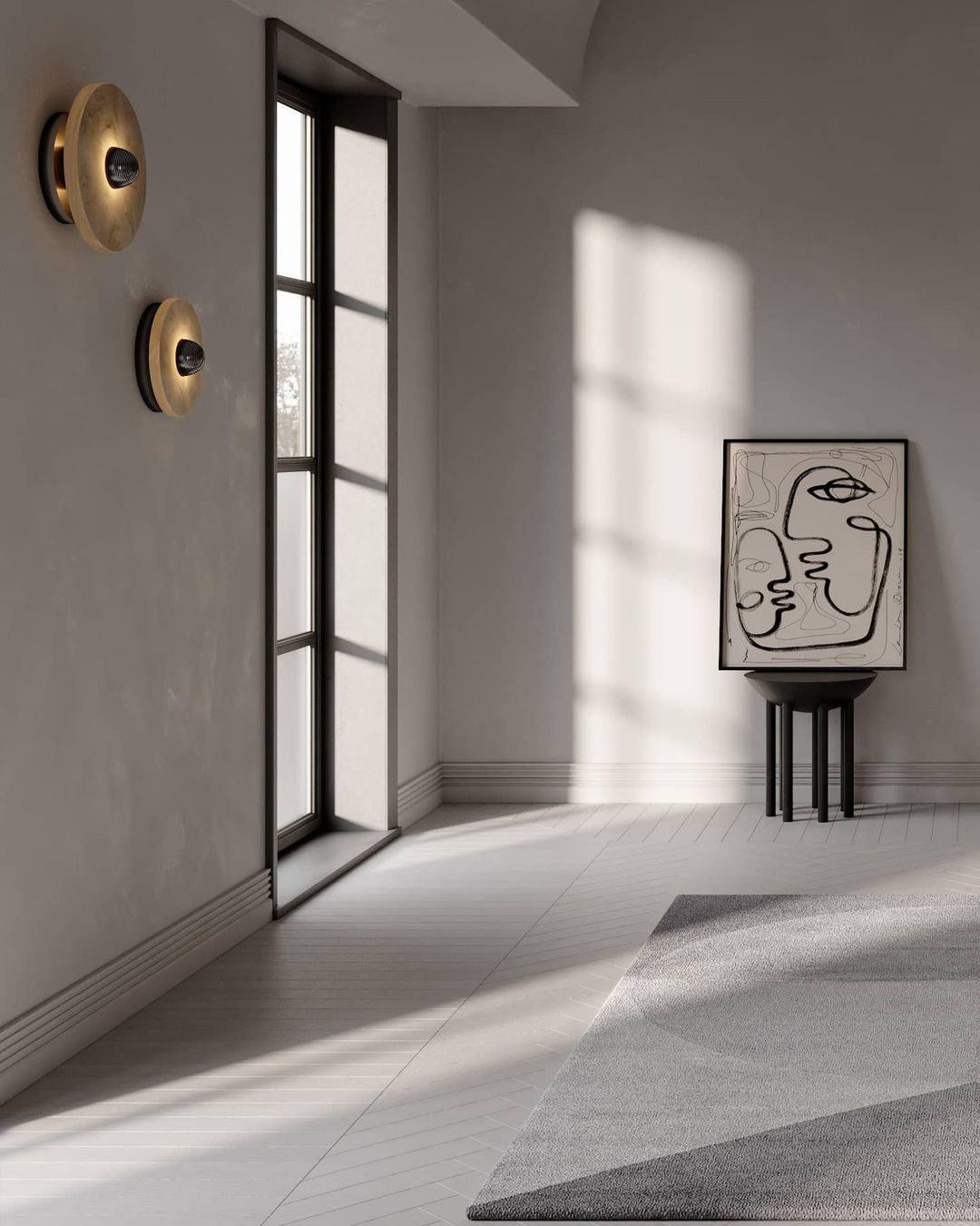 Alabaster Disc Wall Sconce