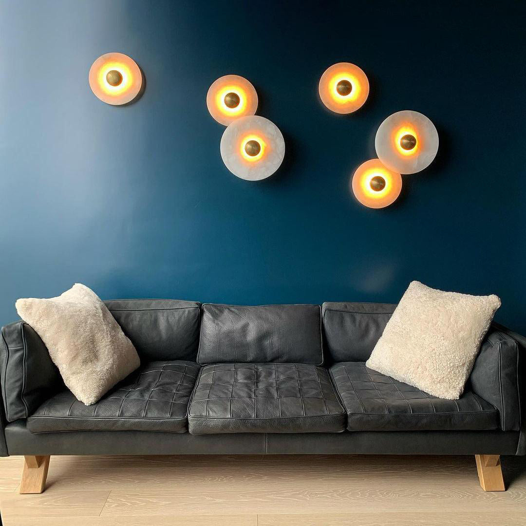 Alabaster Disc Wall Sconce