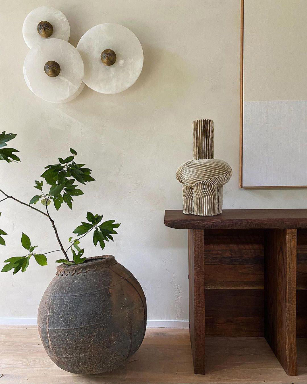 Alabaster Disc Wall Sconce
