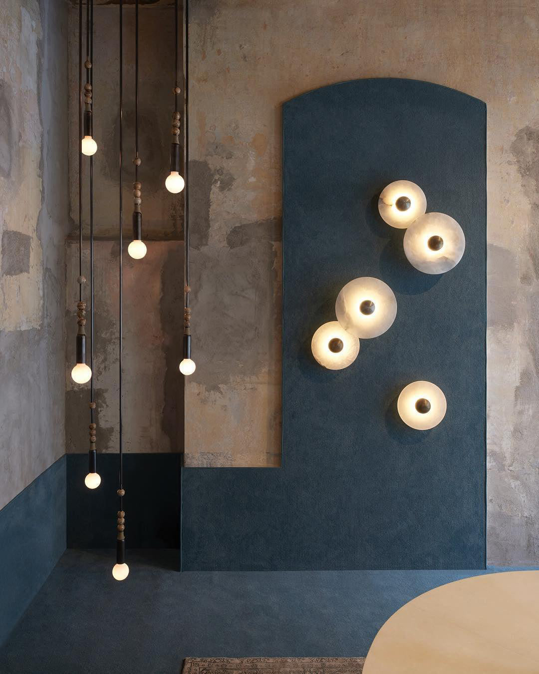 Alabaster Disc Wall Sconce
