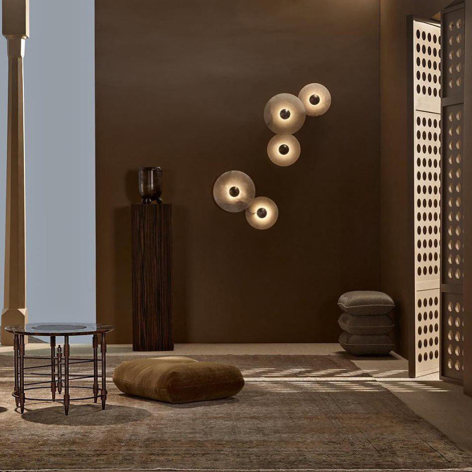 Alabaster Disc Wall Sconce
