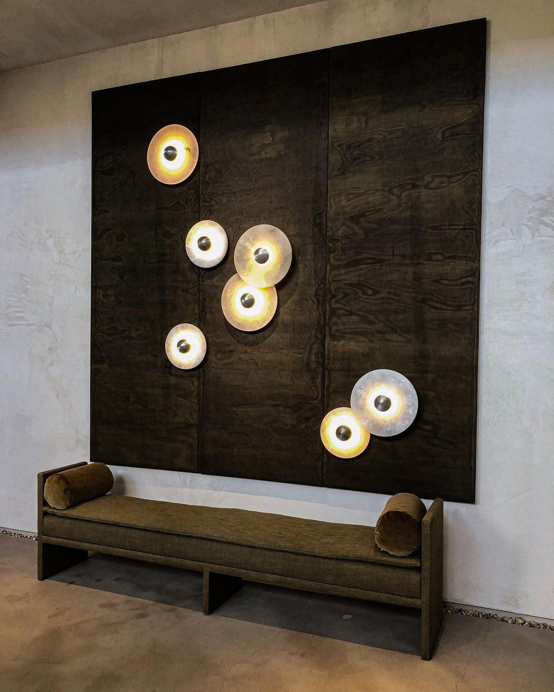Alabaster Disc Wall Sconce
