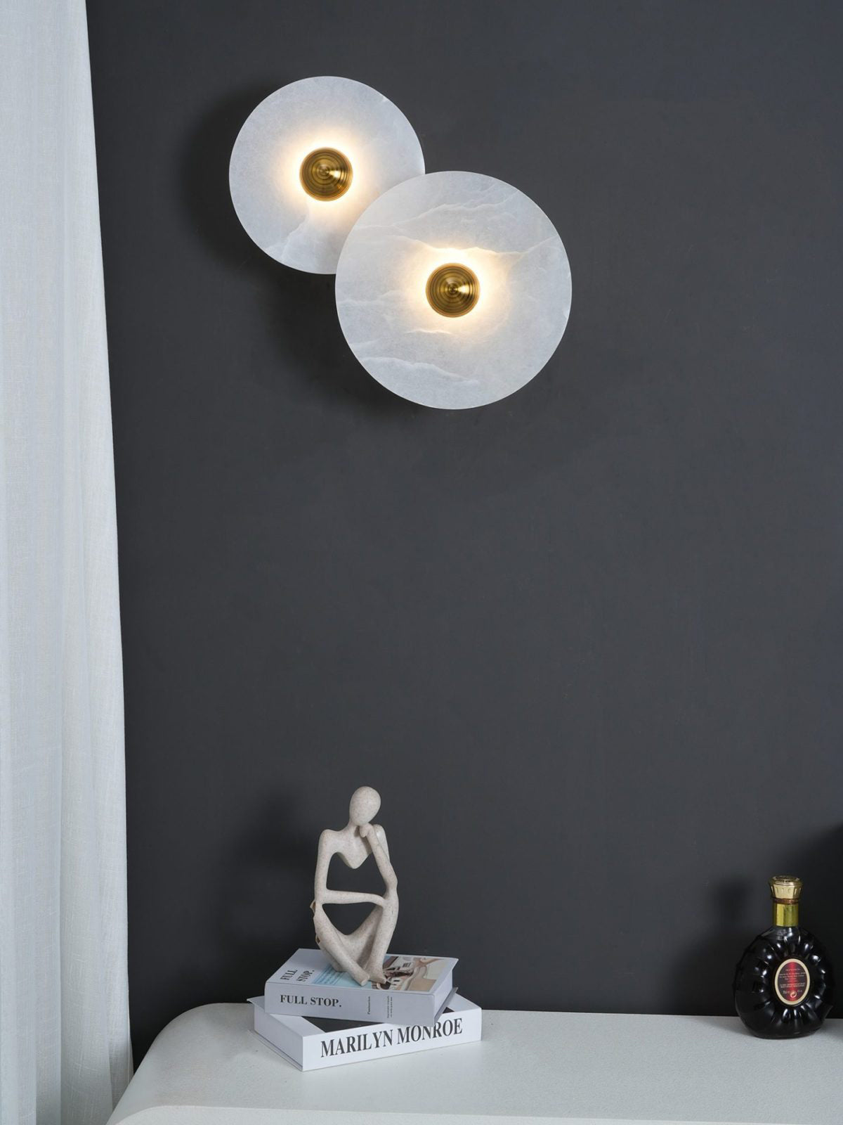 Alabaster Disc Wall Sconce