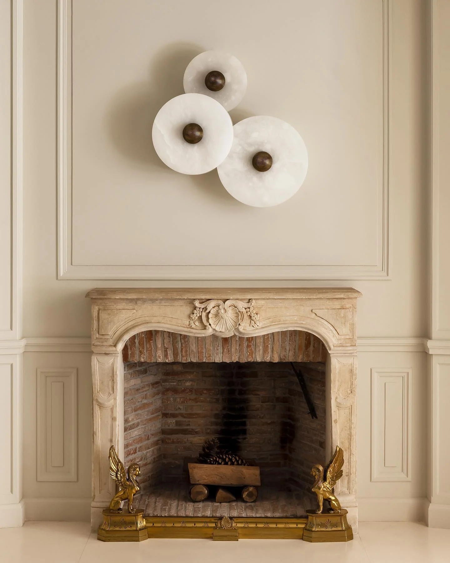 Alabaster Disc Wall Sconce