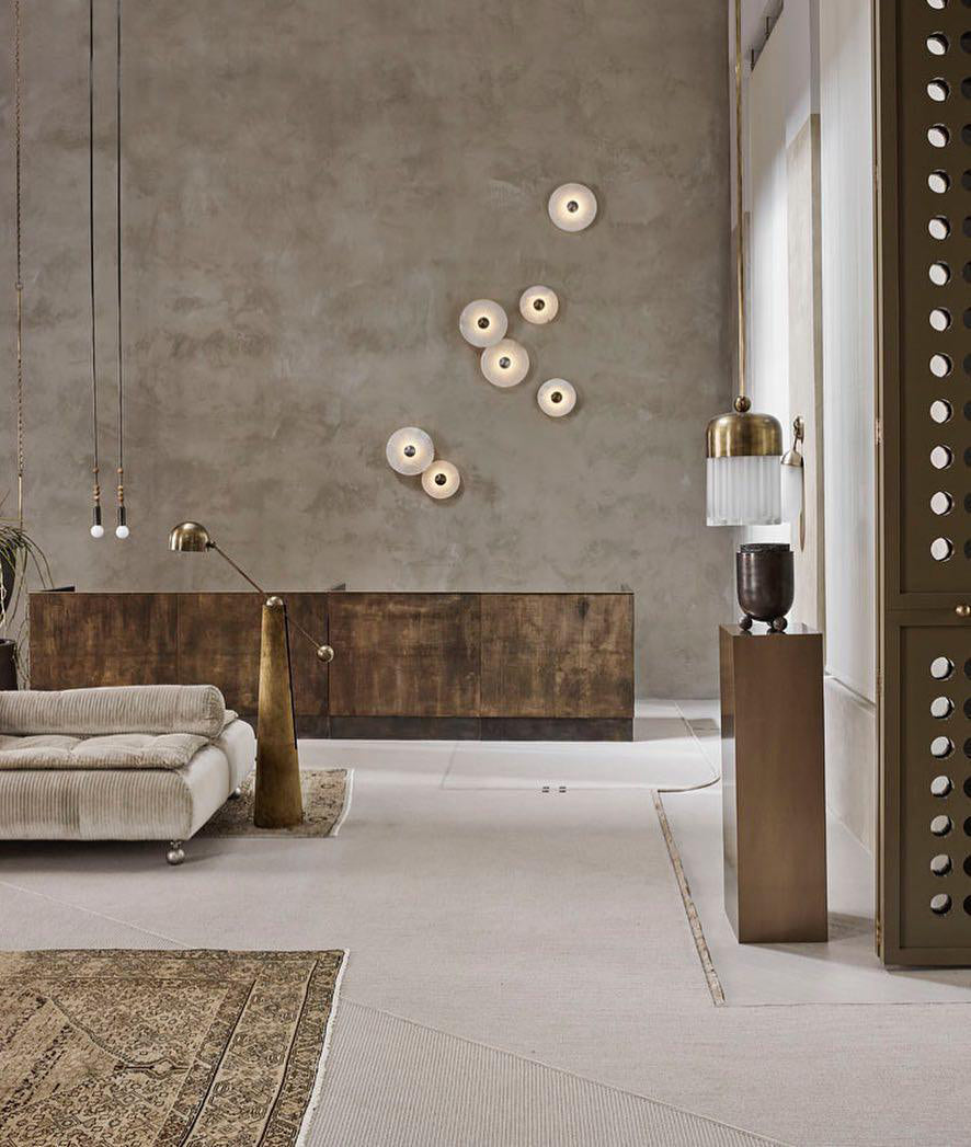 Alabaster Disc Wall Sconce
