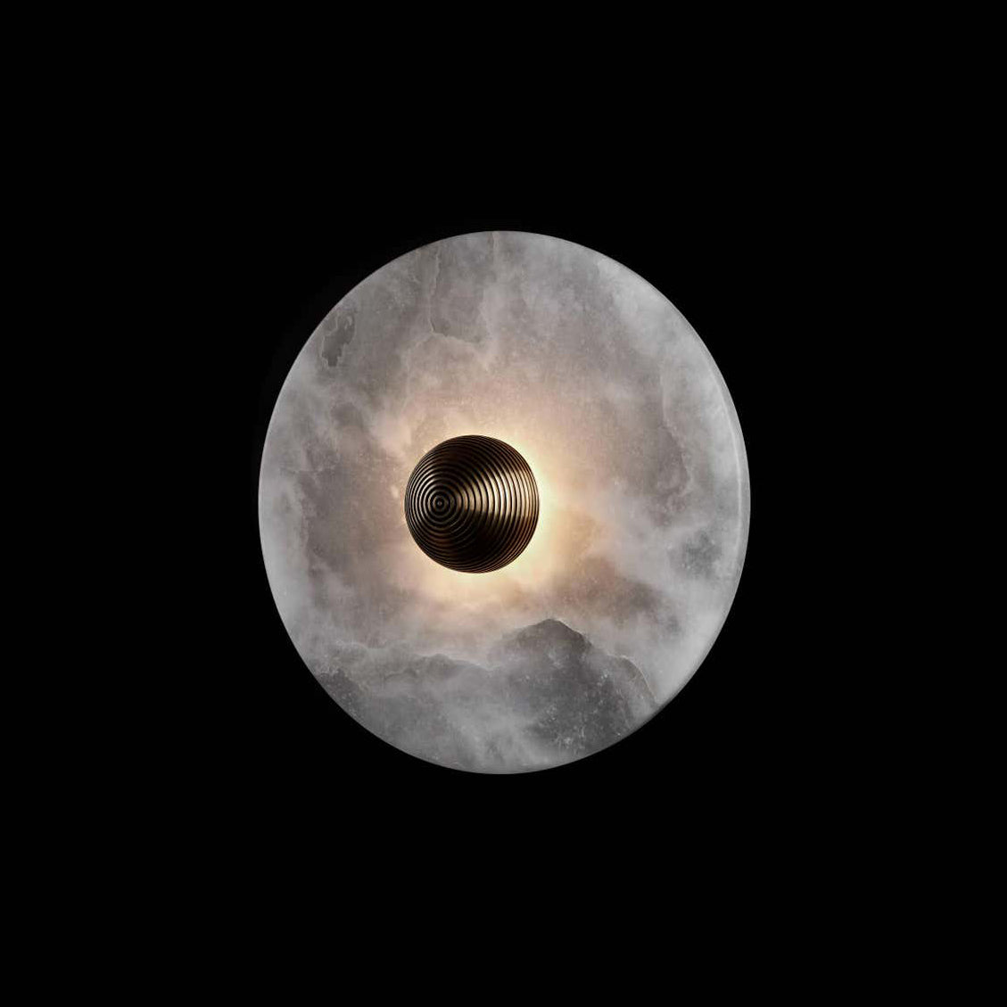 Alabaster Disc Wall Sconce