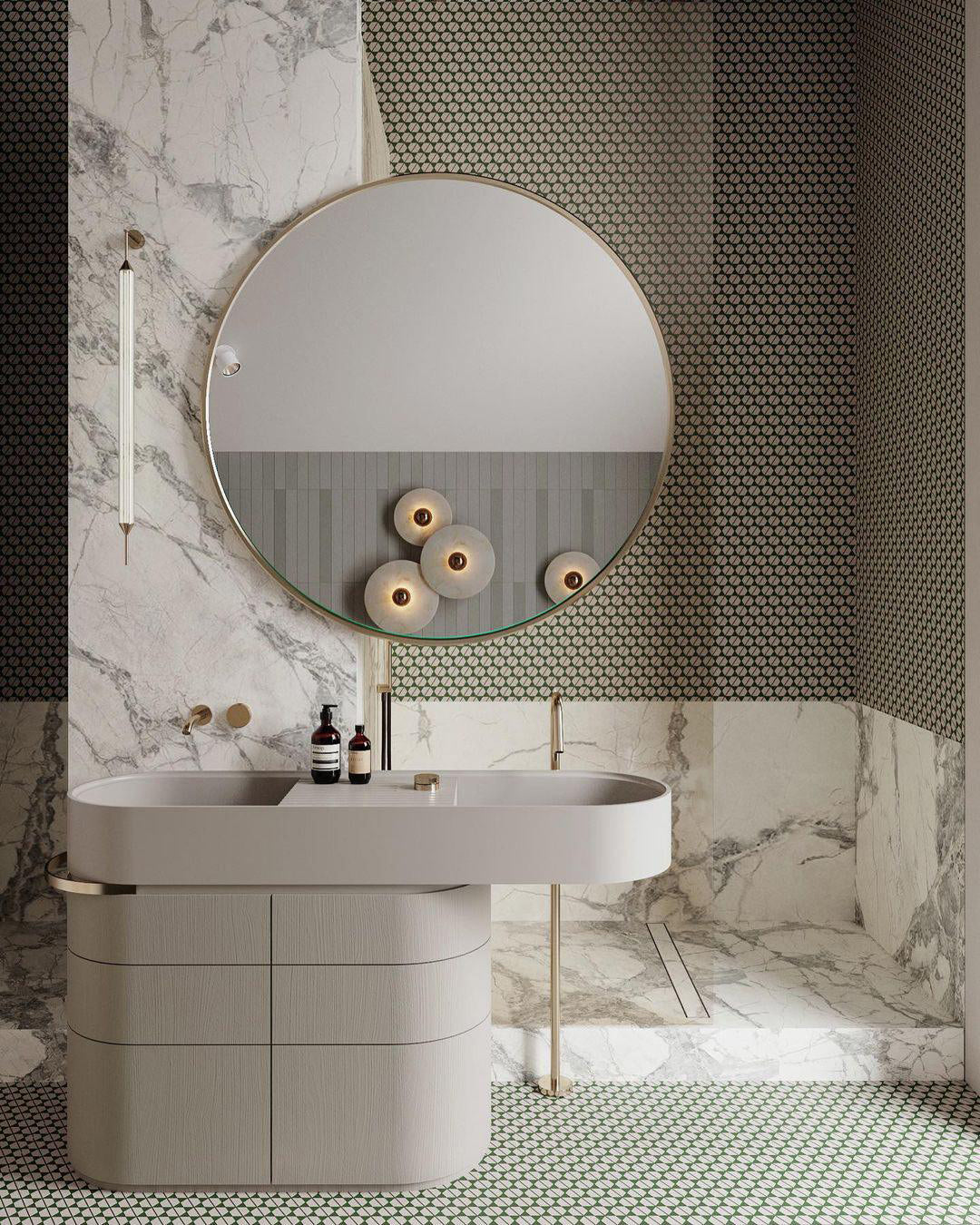 Alabaster Disc Wall Sconce