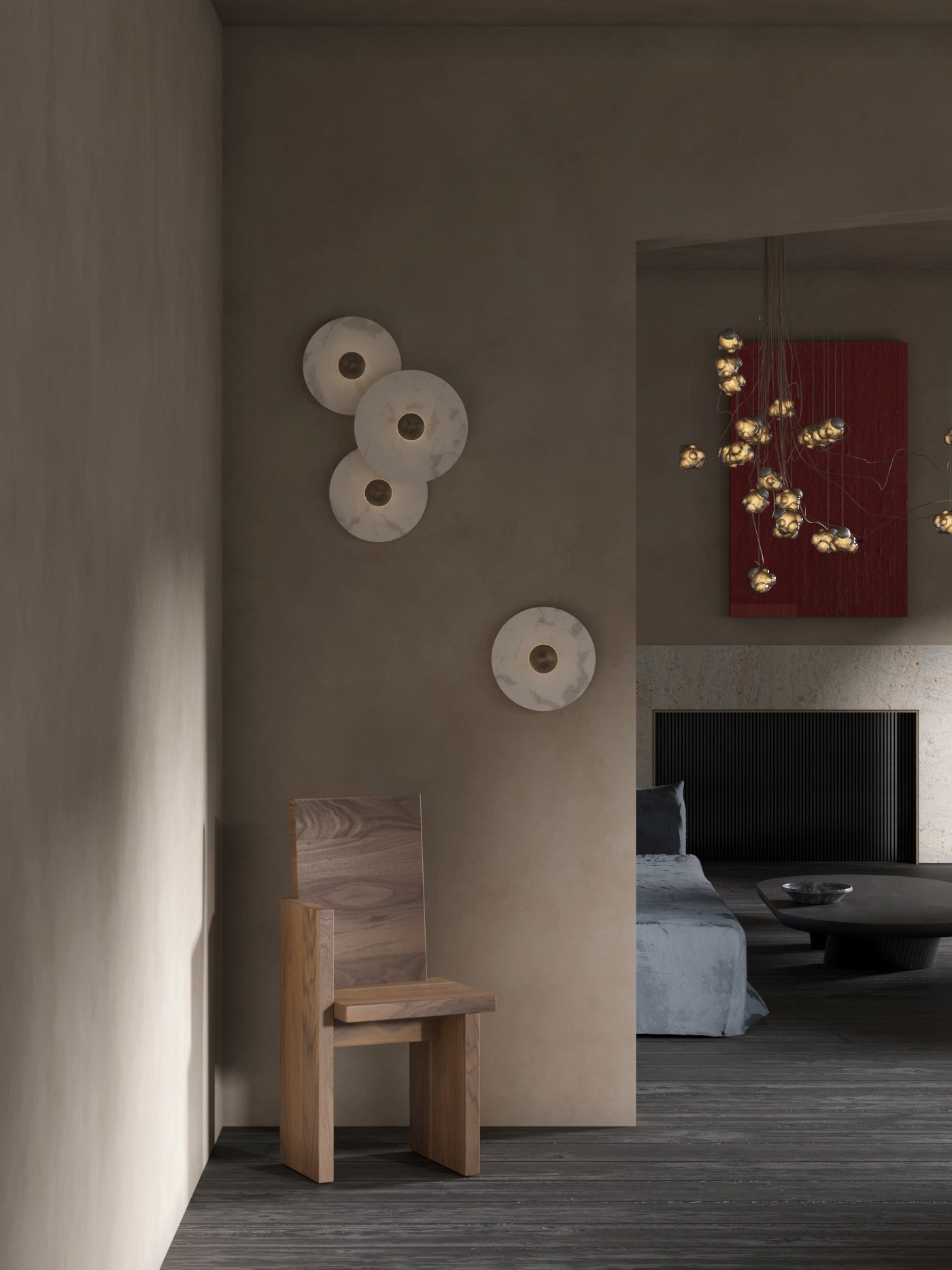 Alabaster Disc Wall Sconce