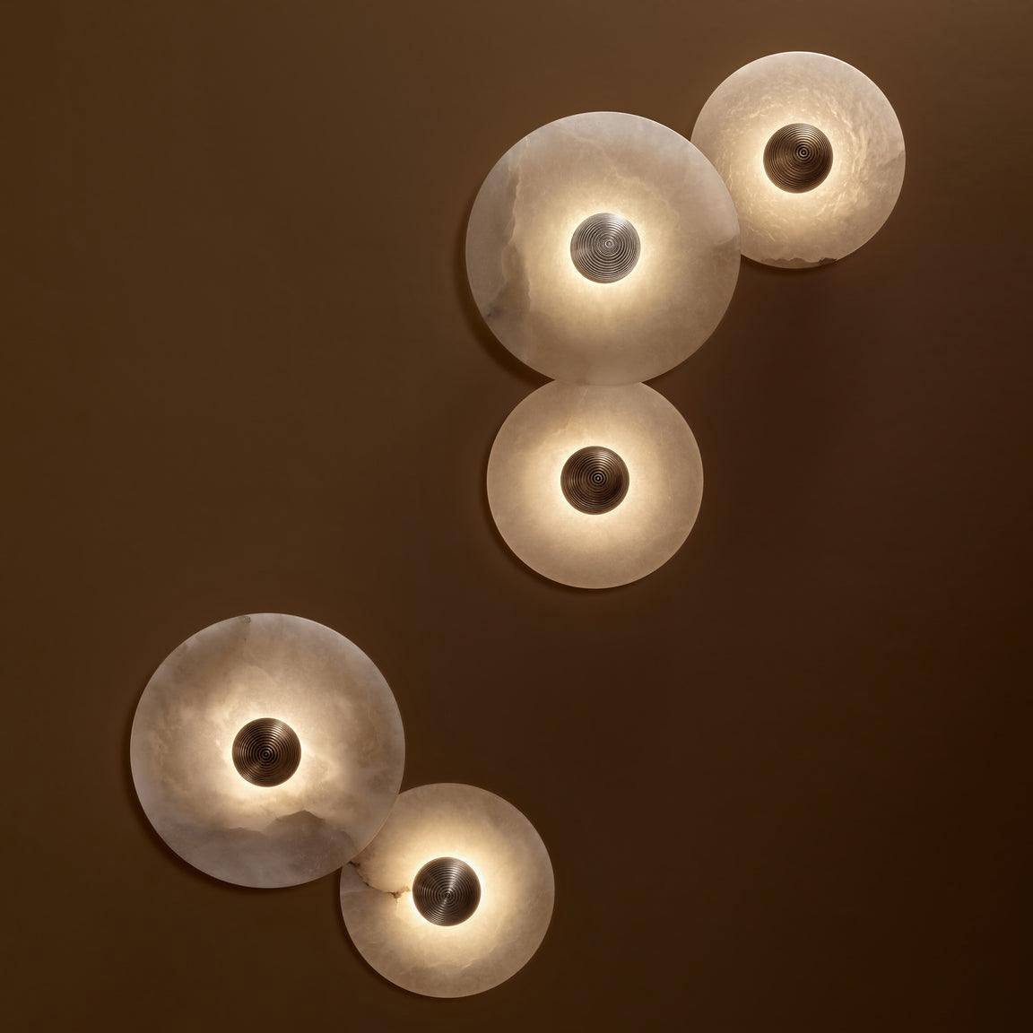 Alabaster Disc Wall Sconce