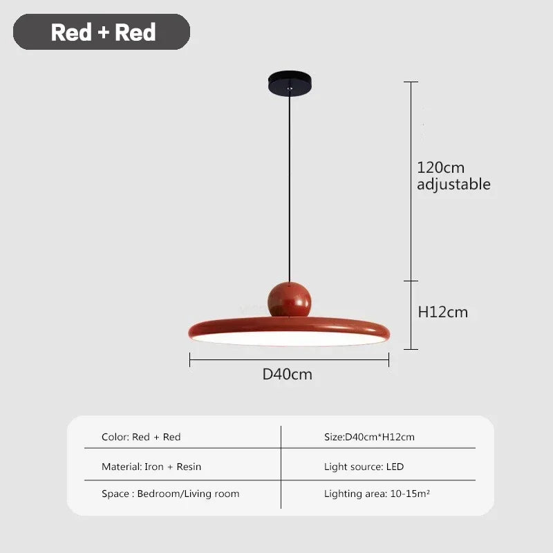 Nordic LED Pendant Light Cream Wind Flying Saucer Lamps For Living Room Bedroom Bedsides Restaurant Hotel Interior Illumination