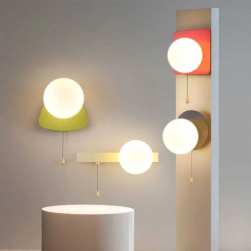 2025 New Arrival Modern Minimalist Wall Lamp - Pull Switch Sconce for Bedroom Bedside Living Room TV Wall Hallway