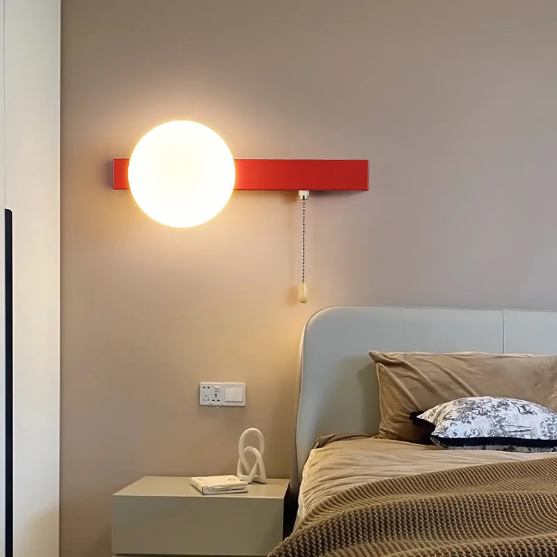 2025 New Arrival Modern Minimalist Wall Lamp - Pull Switch Sconce for Bedroom Bedside Living Room TV Wall Hallway