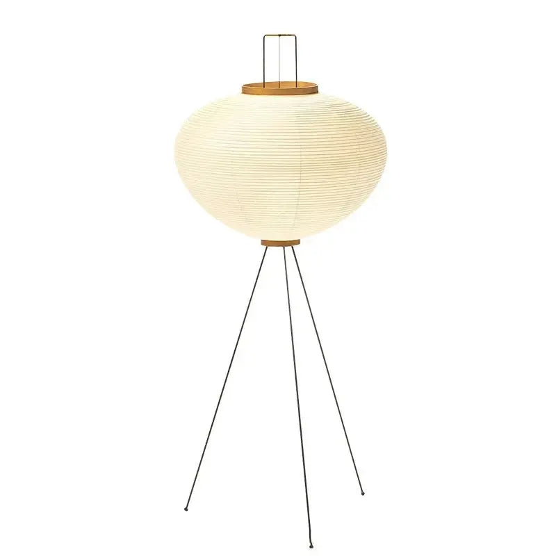 Rice Paper Lantern Floor Lamp — Sculptural Tripod Ambient Light for Living Room, Bedroom, Study and Reading Corner, Soft-Glow Paper Shade Floor Lamp Erbstuk