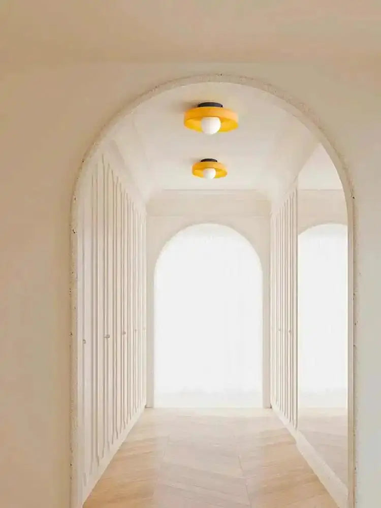 Hand-Blown Glass Flush Mount Ceiling Light — Vintage Dome Shade Ceiling Lamp — Hallway Ceiling Light, Kitchen Ceiling Light — Bedroom and Entryway Glass Fixture Erbstuk