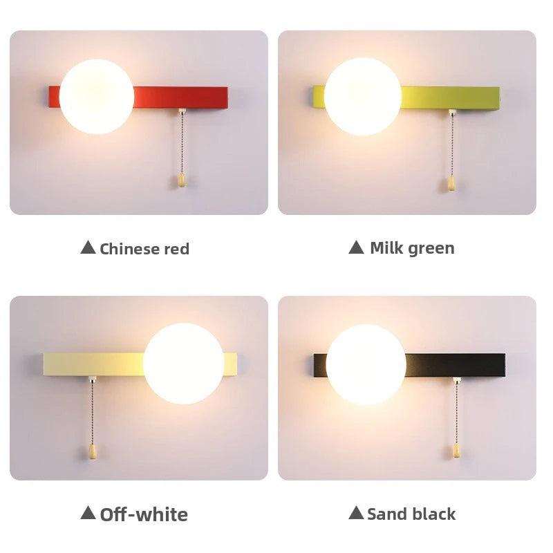 2025 New Arrival Modern Minimalist Wall Lamp - Pull Switch Sconce for Bedroom Bedside Living Room TV Wall Hallway
