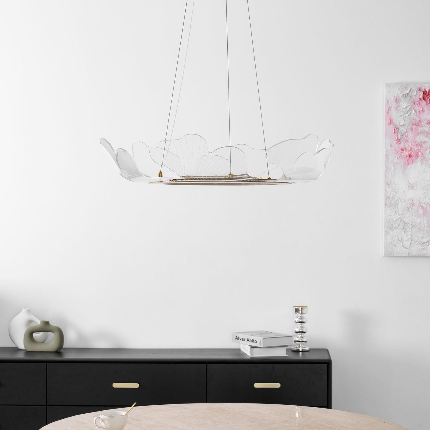 Ravello Scalloped LED Disc Chandelier