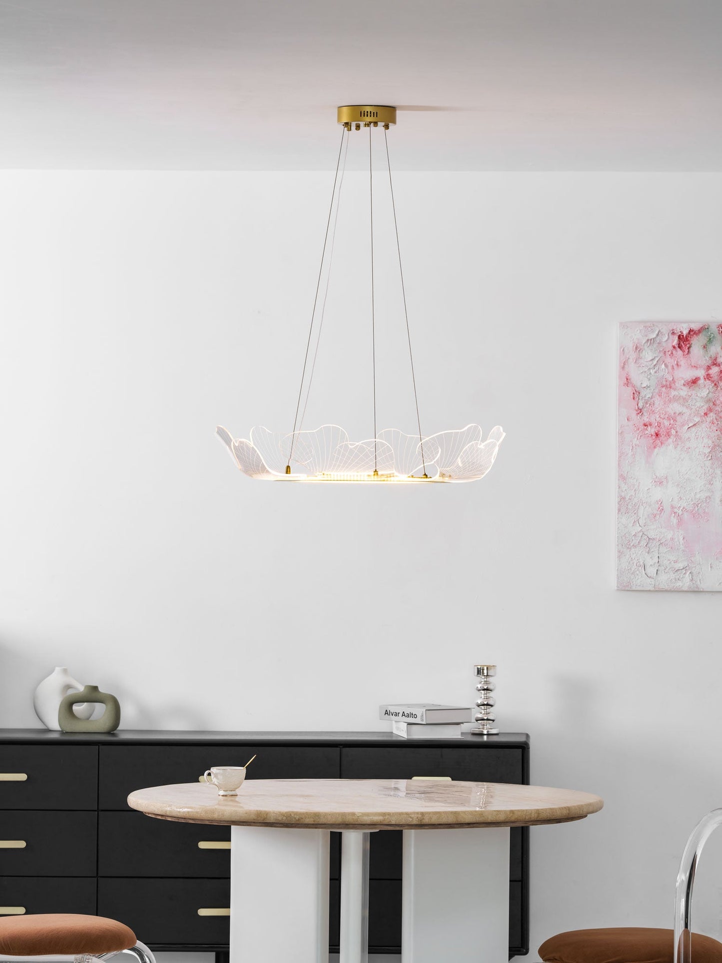 Ravello Scalloped LED Disc Chandelier
