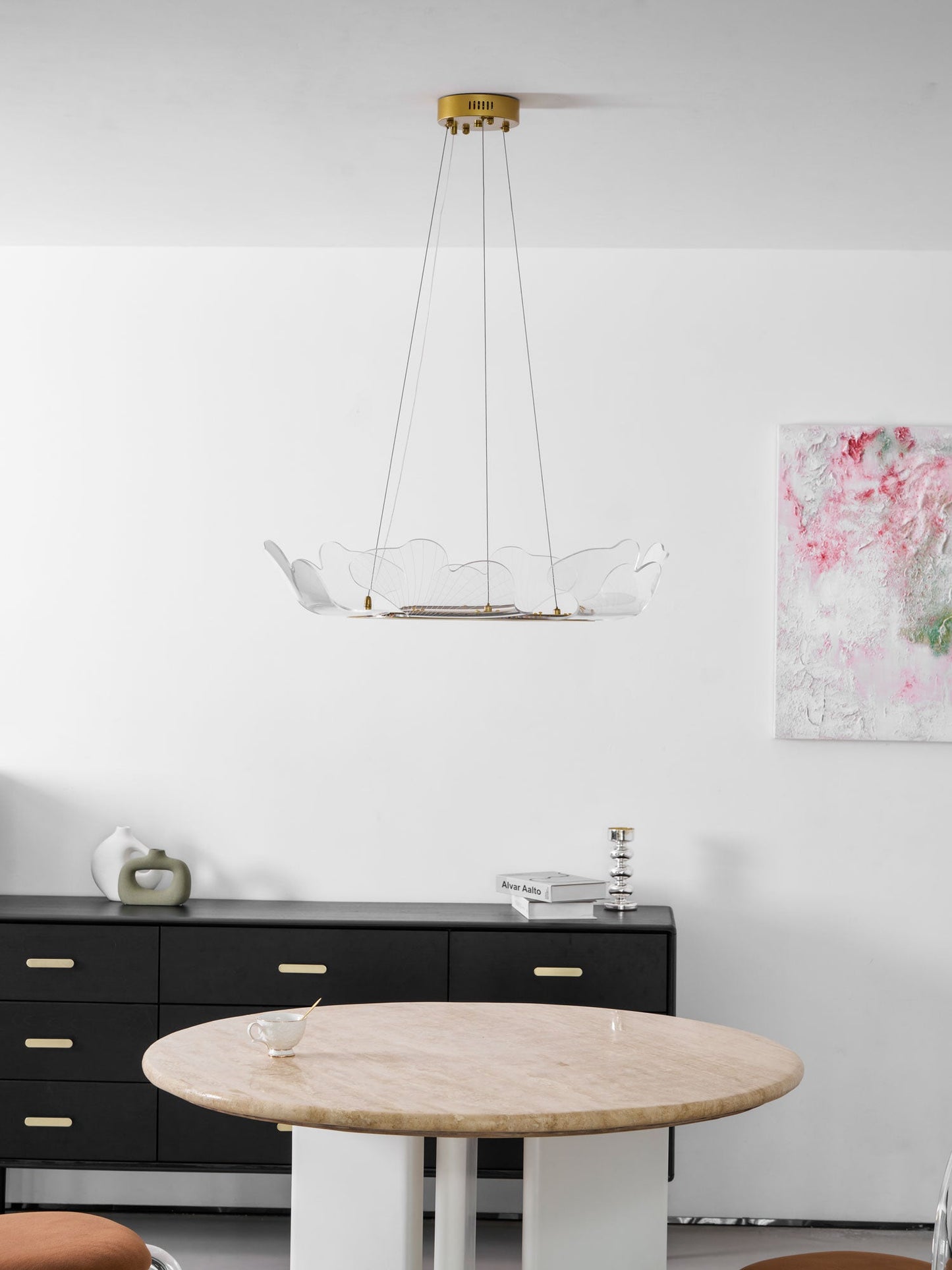 Ravello Scalloped LED Disc Chandelier