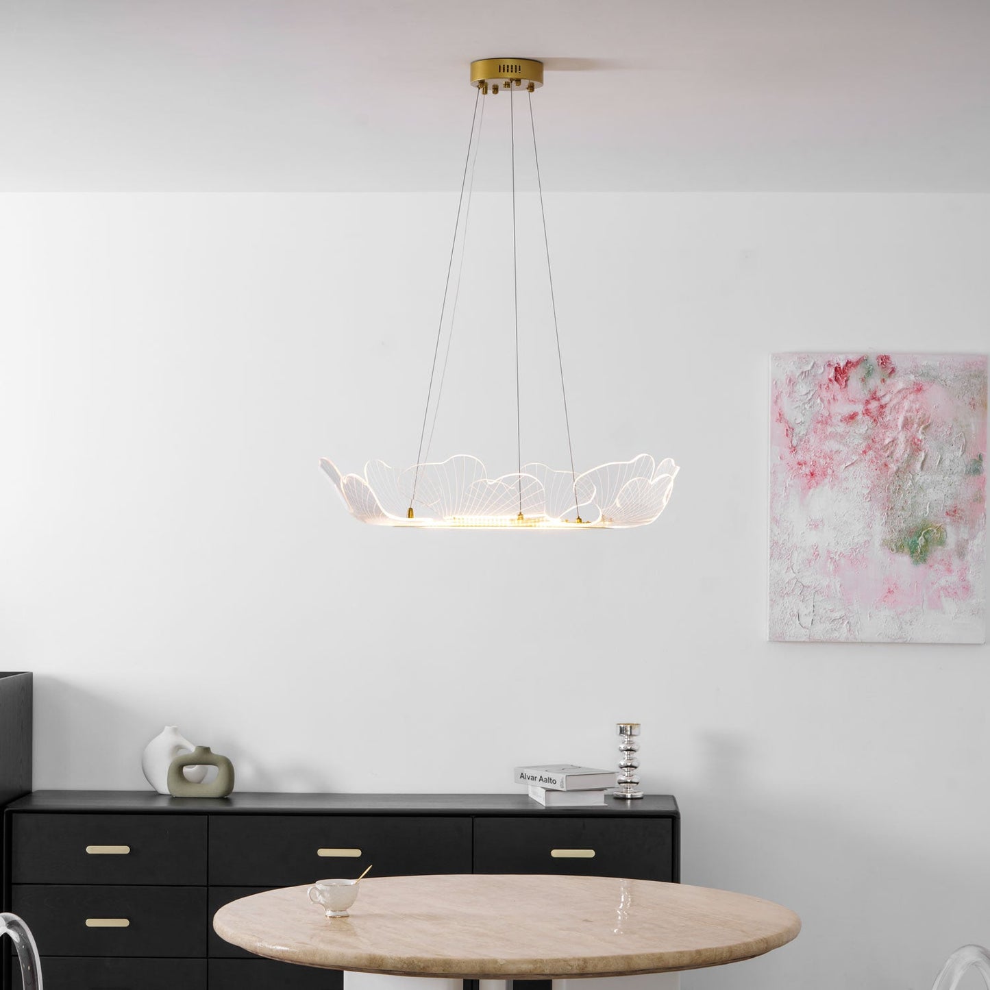 Ravello Scalloped LED Disc Chandelier