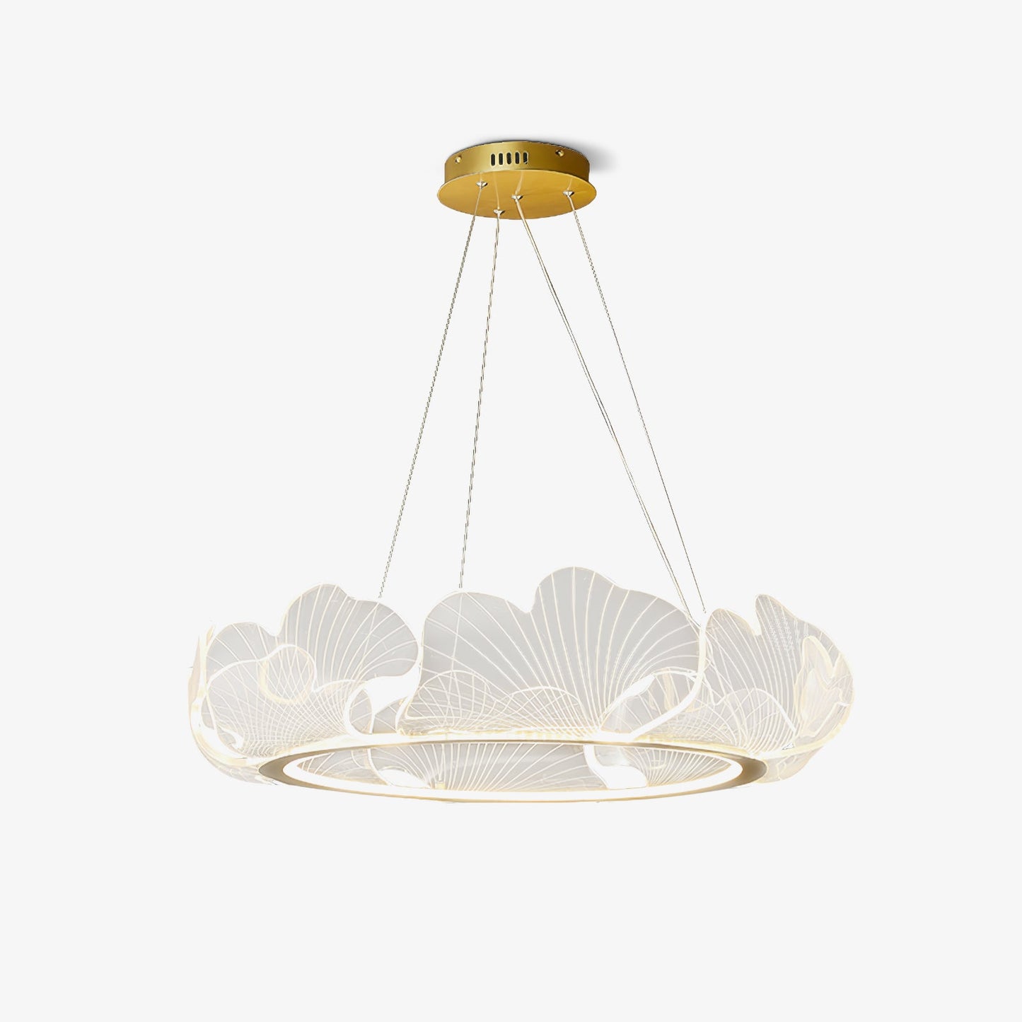 Ravello Scalloped LED Disc Chandelier