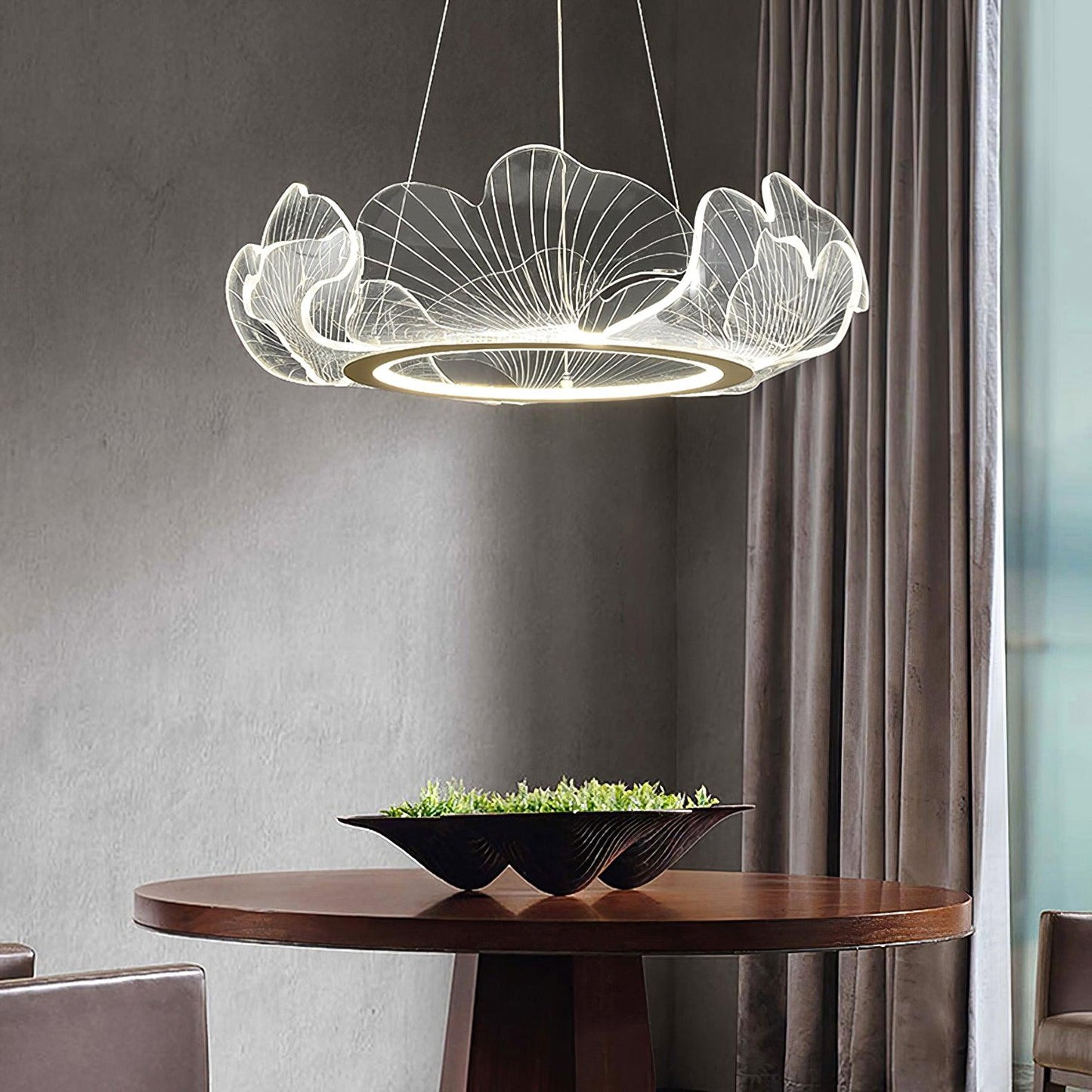 Ravello Scalloped LED Disc Chandelier